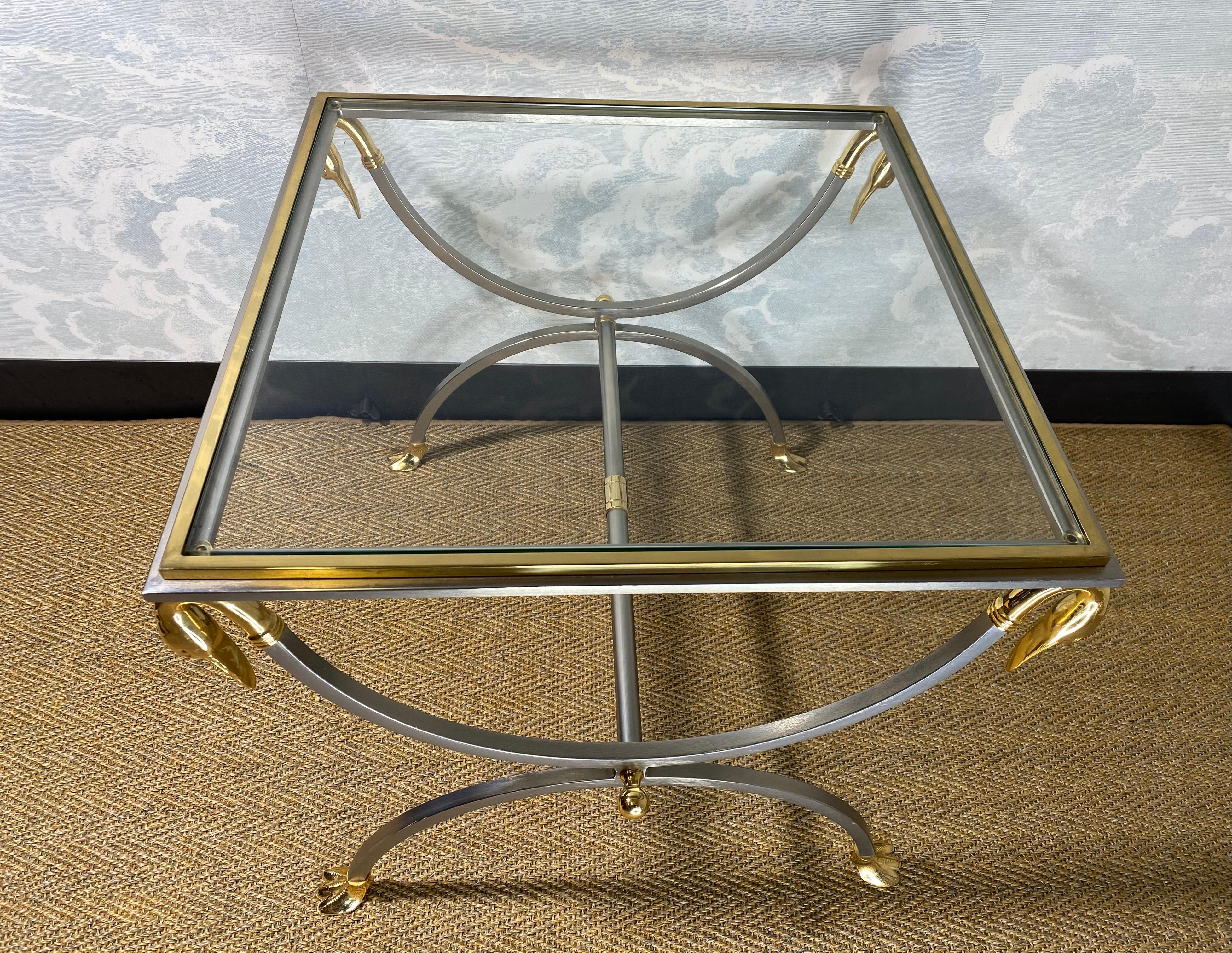 Fin du 20e siècle Table d'appoint néoclassique Maison Jansen Curule, France 1970 en vente