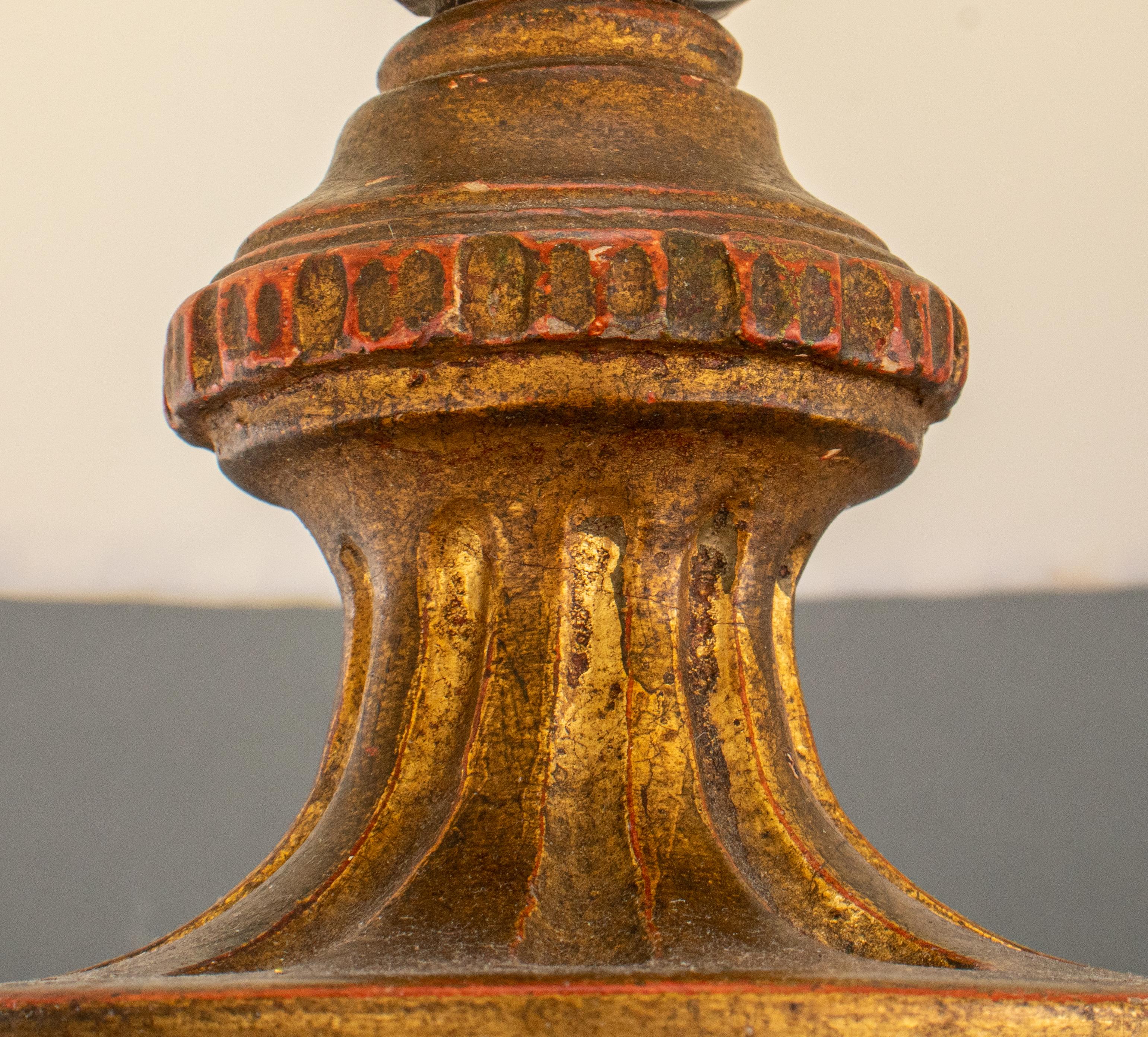 Vergoldete Tischlampen im neoklassischen Stil, Paar im Angebot 1