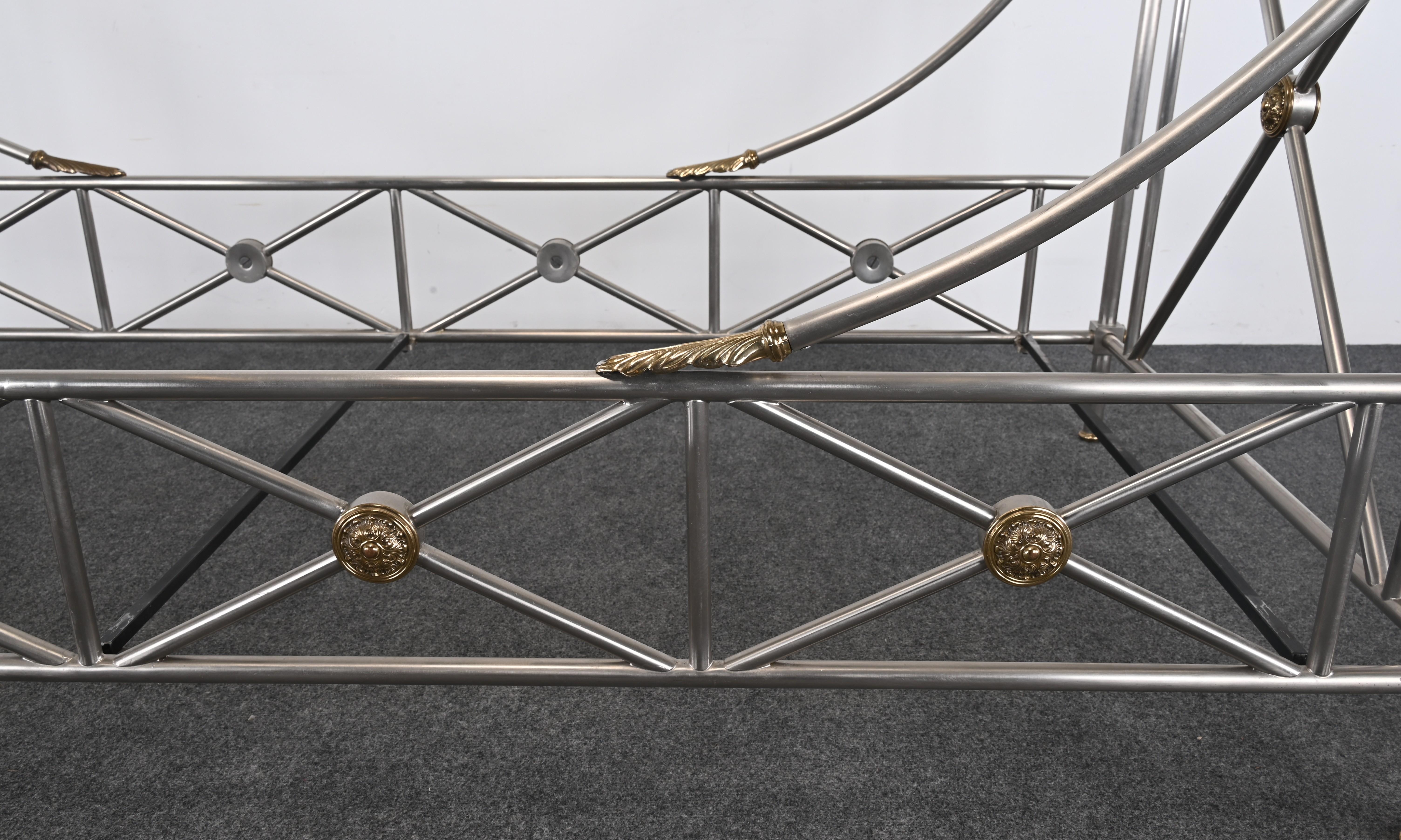 Brass Neoclassical manner of Maison Jansen Daybed, 1970s