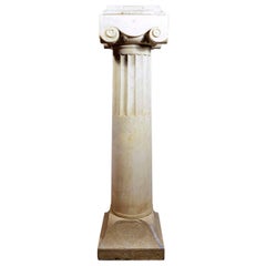 Neoclassical Marble Column, circa 1880, France