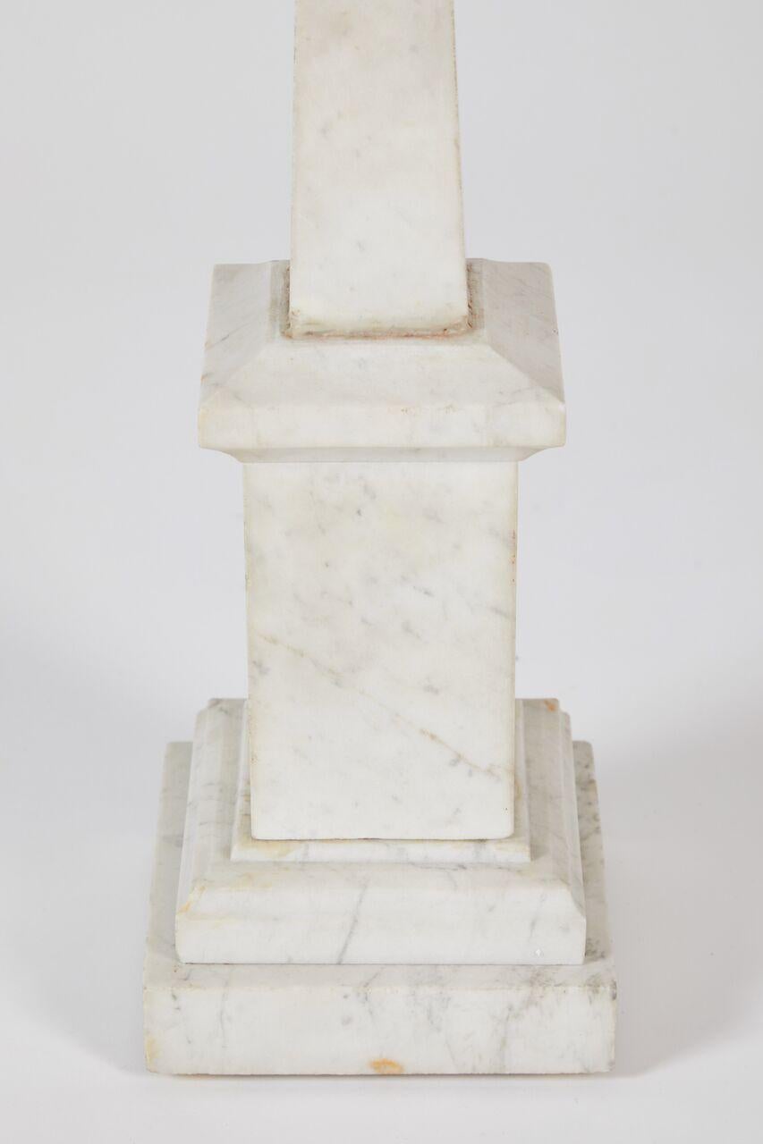 Neoclassical Marble Obelisk of Geometric Form In Good Condition For Sale In Los Angeles, CA