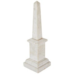 Neoclassical Marble Obelisk of Geometric Form