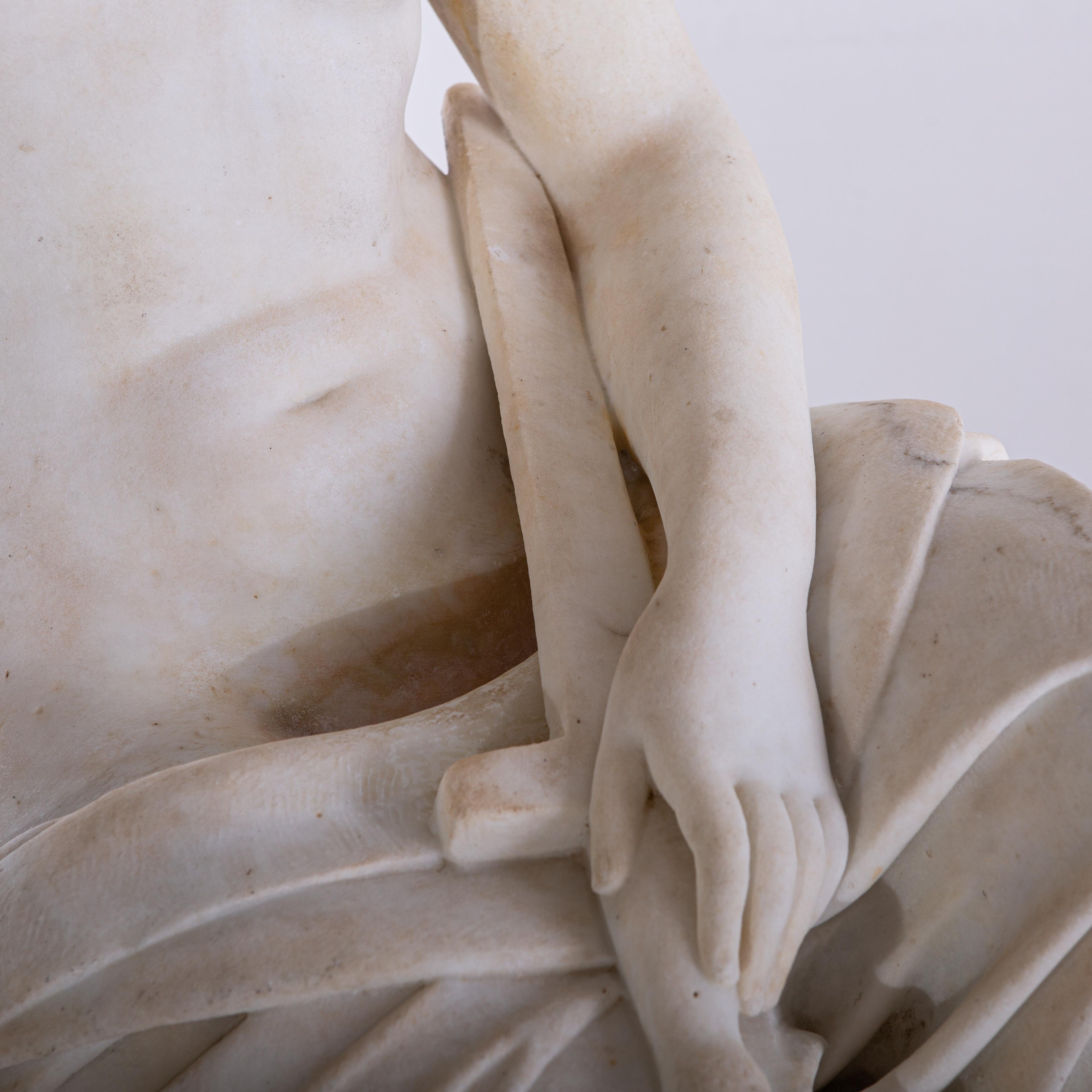 Neoklassizistische Marmorskulptur von Eirene, Italien, frühes 19. Jahrhundert (Italienisch)