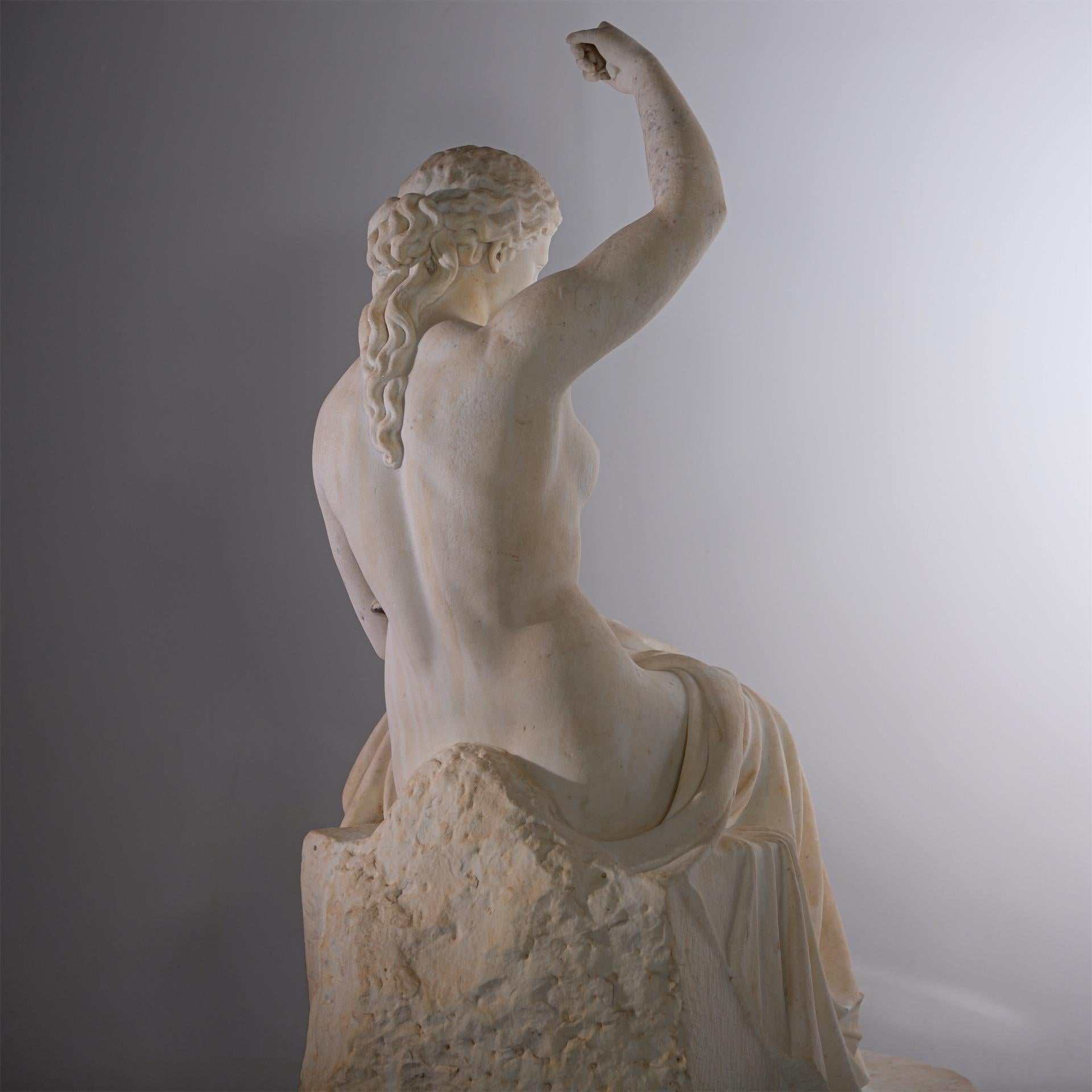 Neoklassizistische Marmorskulptur von Eirene, Italien, frühes 19. Jahrhundert 4