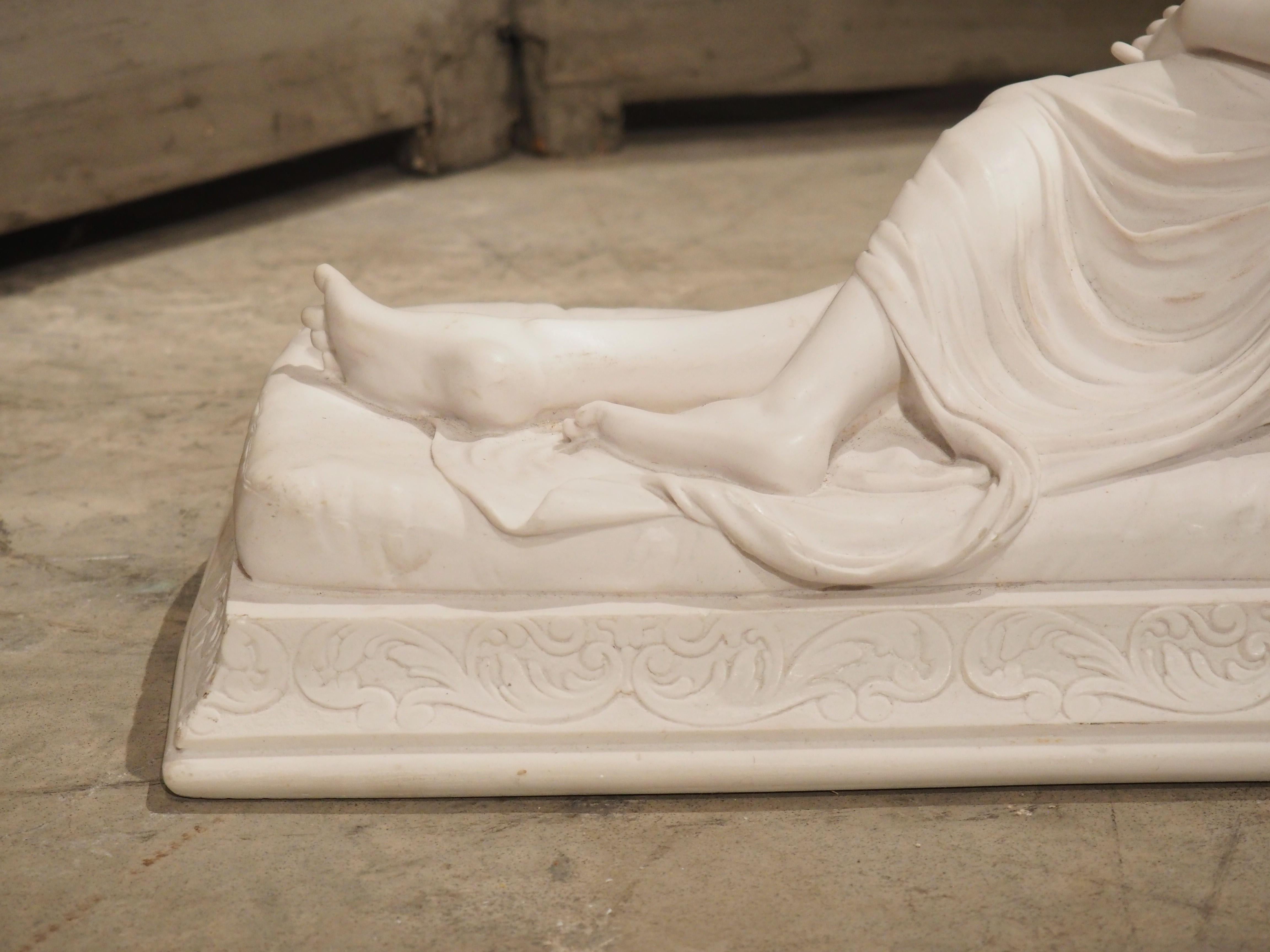 Neoclassical Cast Marble Sculpture, Paolina Bonaparte as Venus Victrix, C. 1950 4
