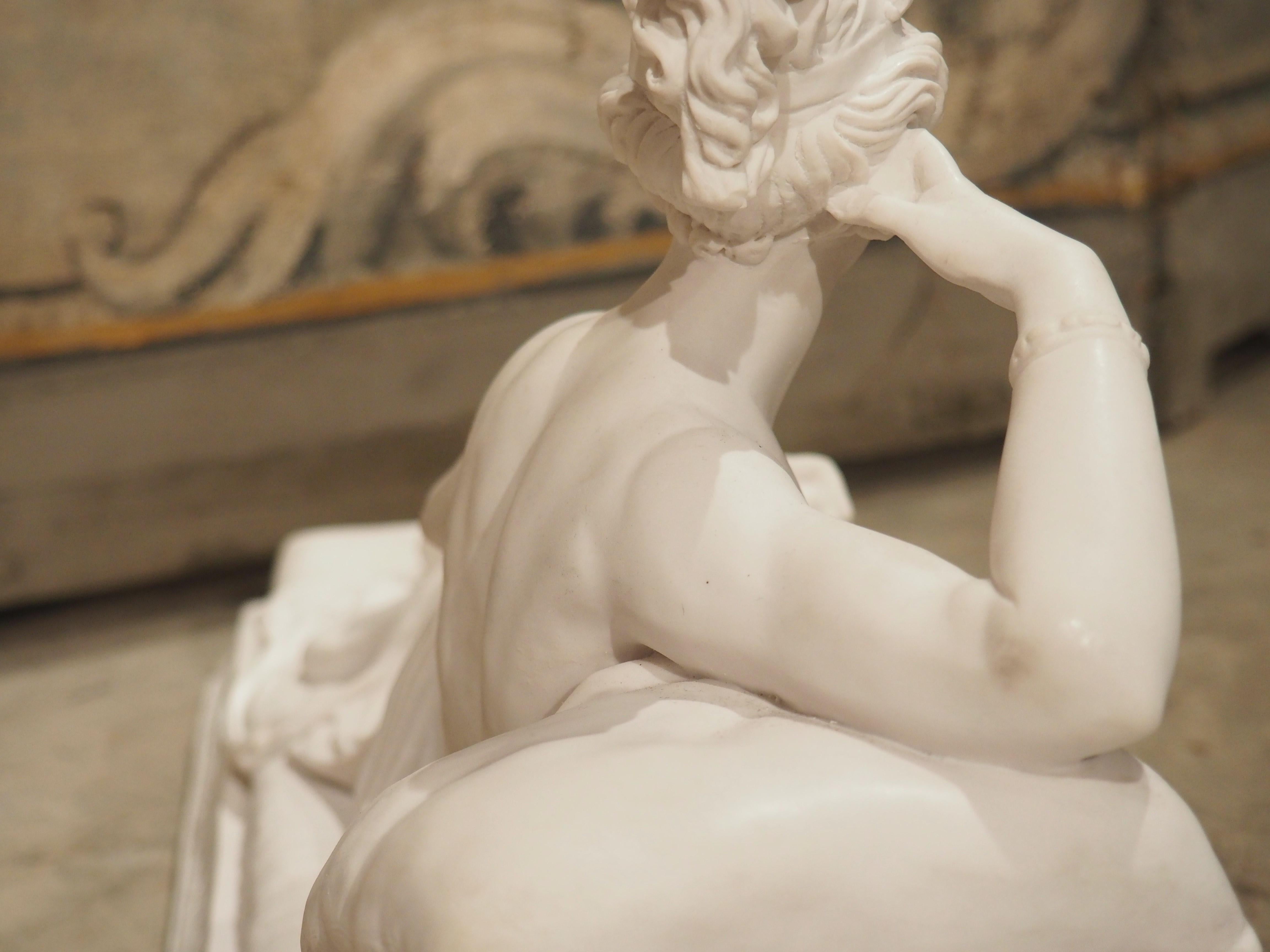 Neoclassical Cast Marble Sculpture, Paolina Bonaparte as Venus Victrix, C. 1950 6