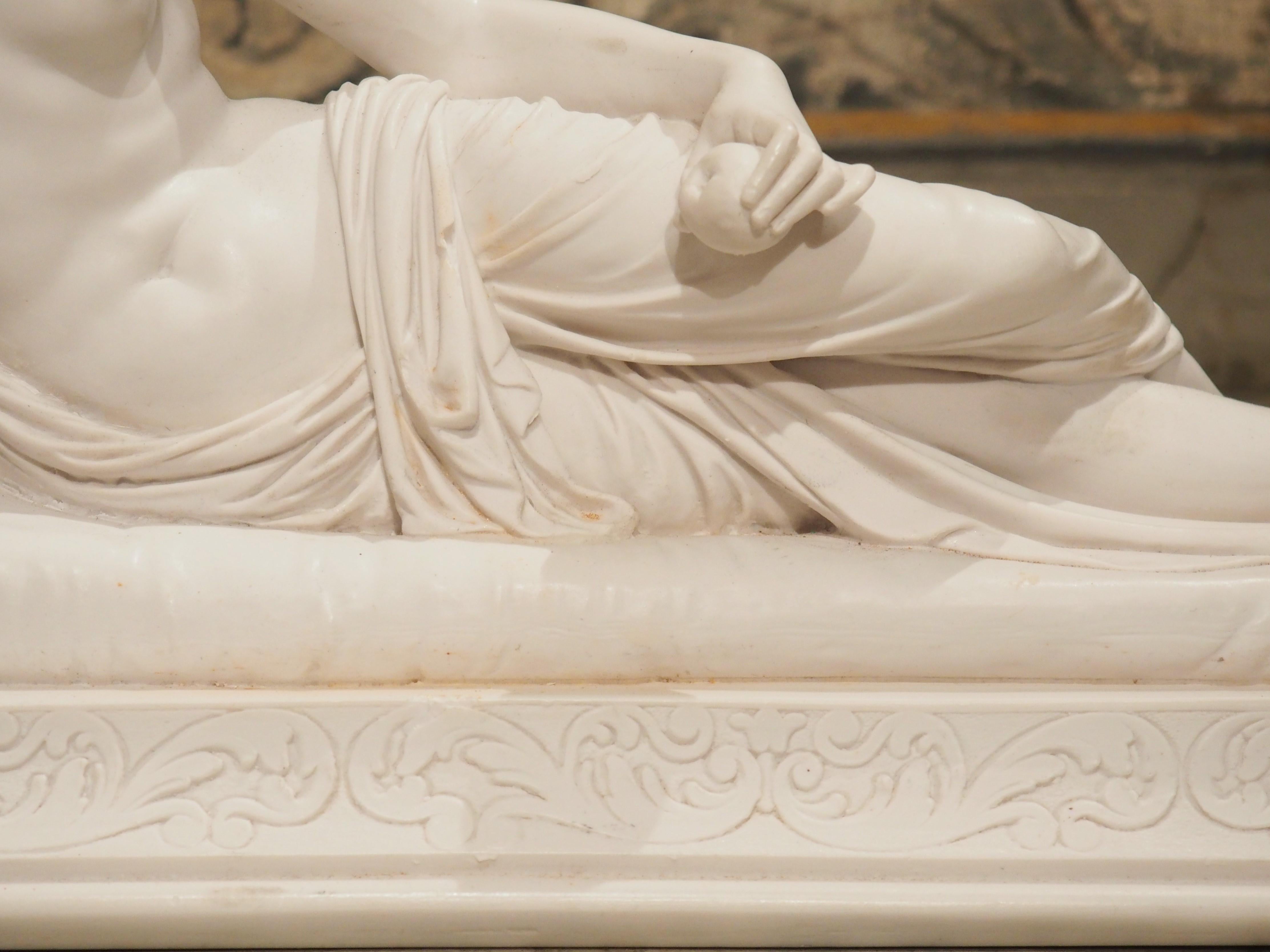 Neoclassical Cast Marble Sculpture, Paolina Bonaparte as Venus Victrix, C. 1950 8