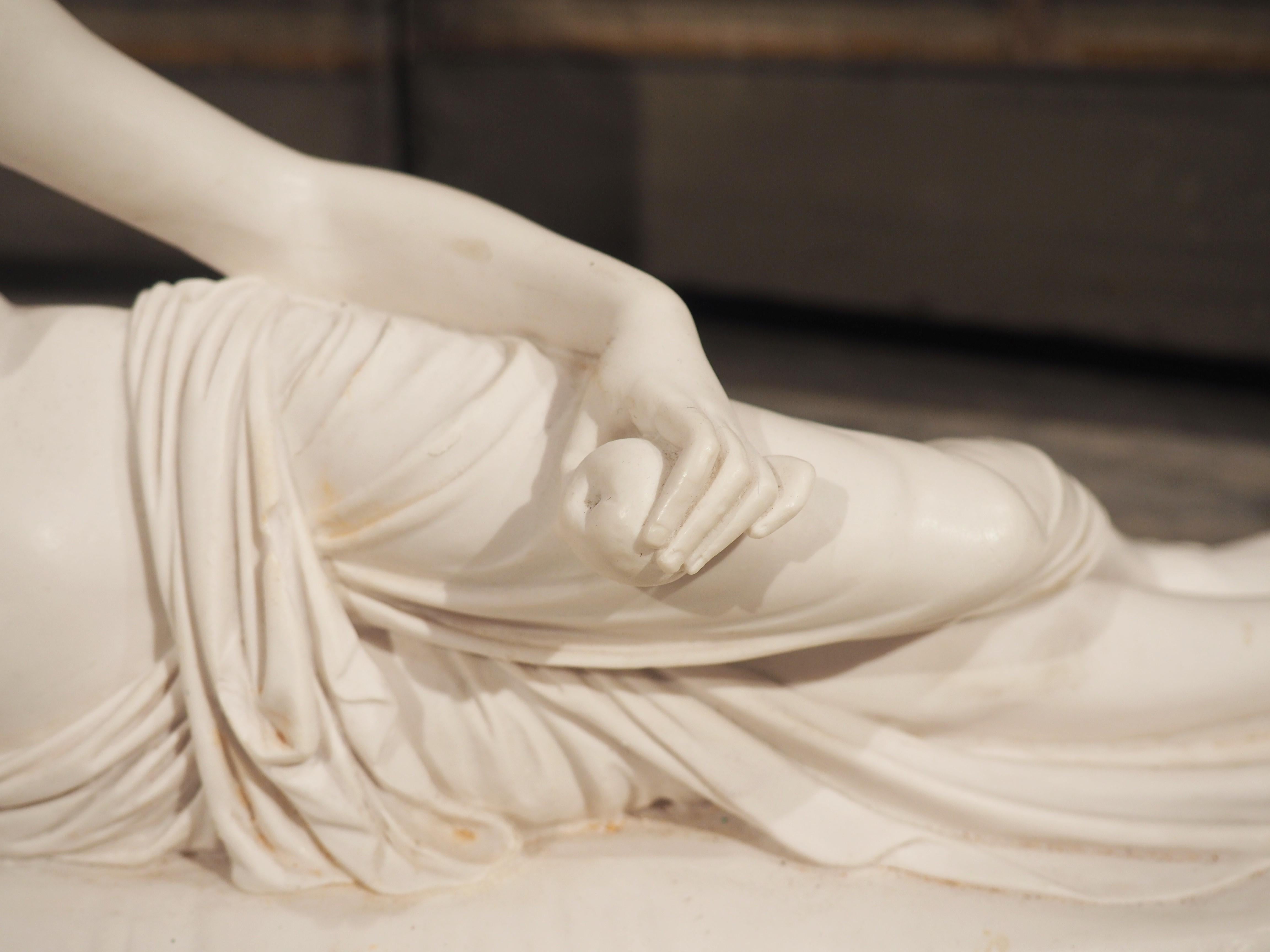 Neoclassical Cast Marble Sculpture, Paolina Bonaparte as Venus Victrix, C. 1950 10