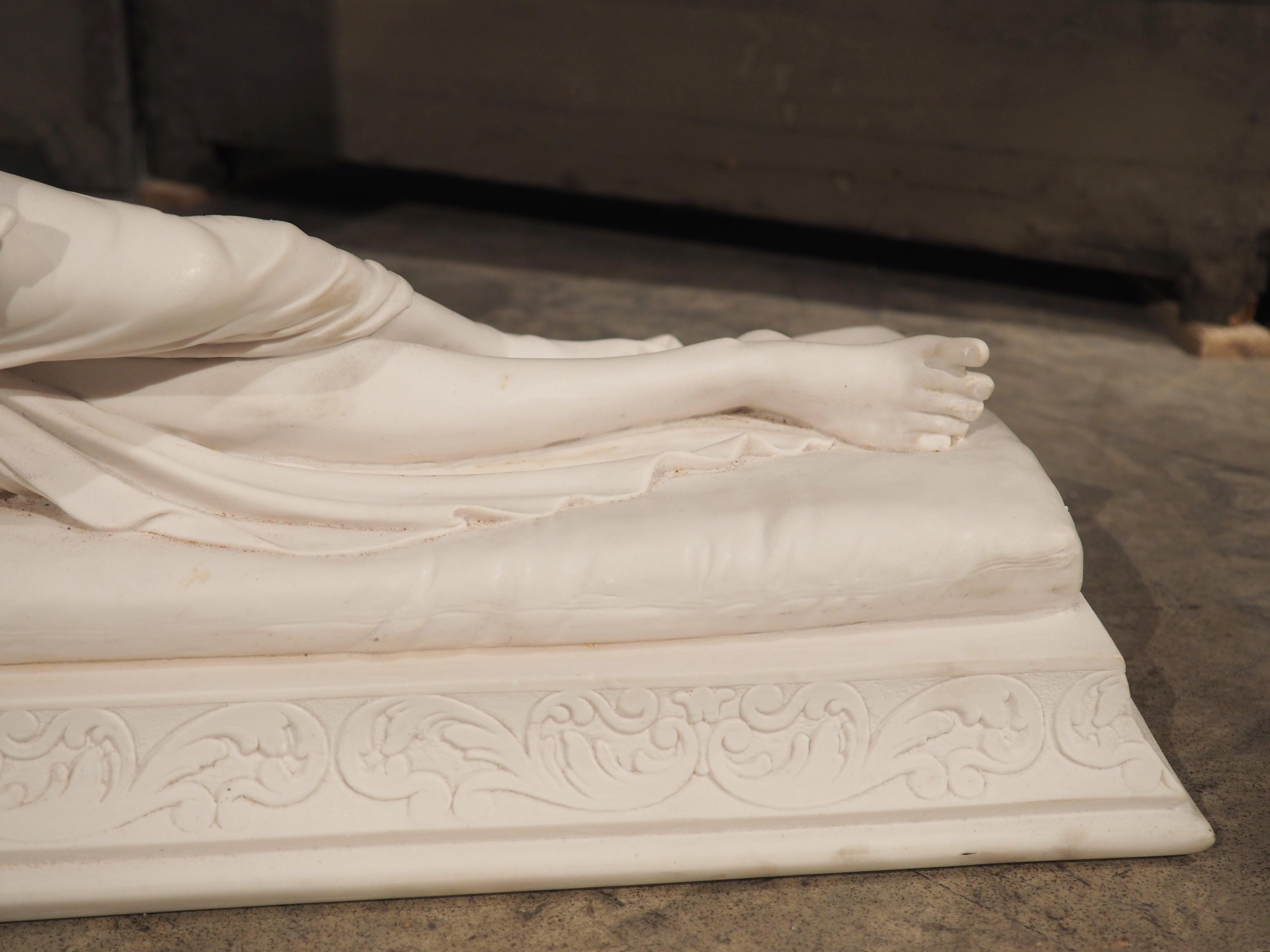 Neoclassical Cast Marble Sculpture, Paolina Bonaparte as Venus Victrix, C. 1950 12