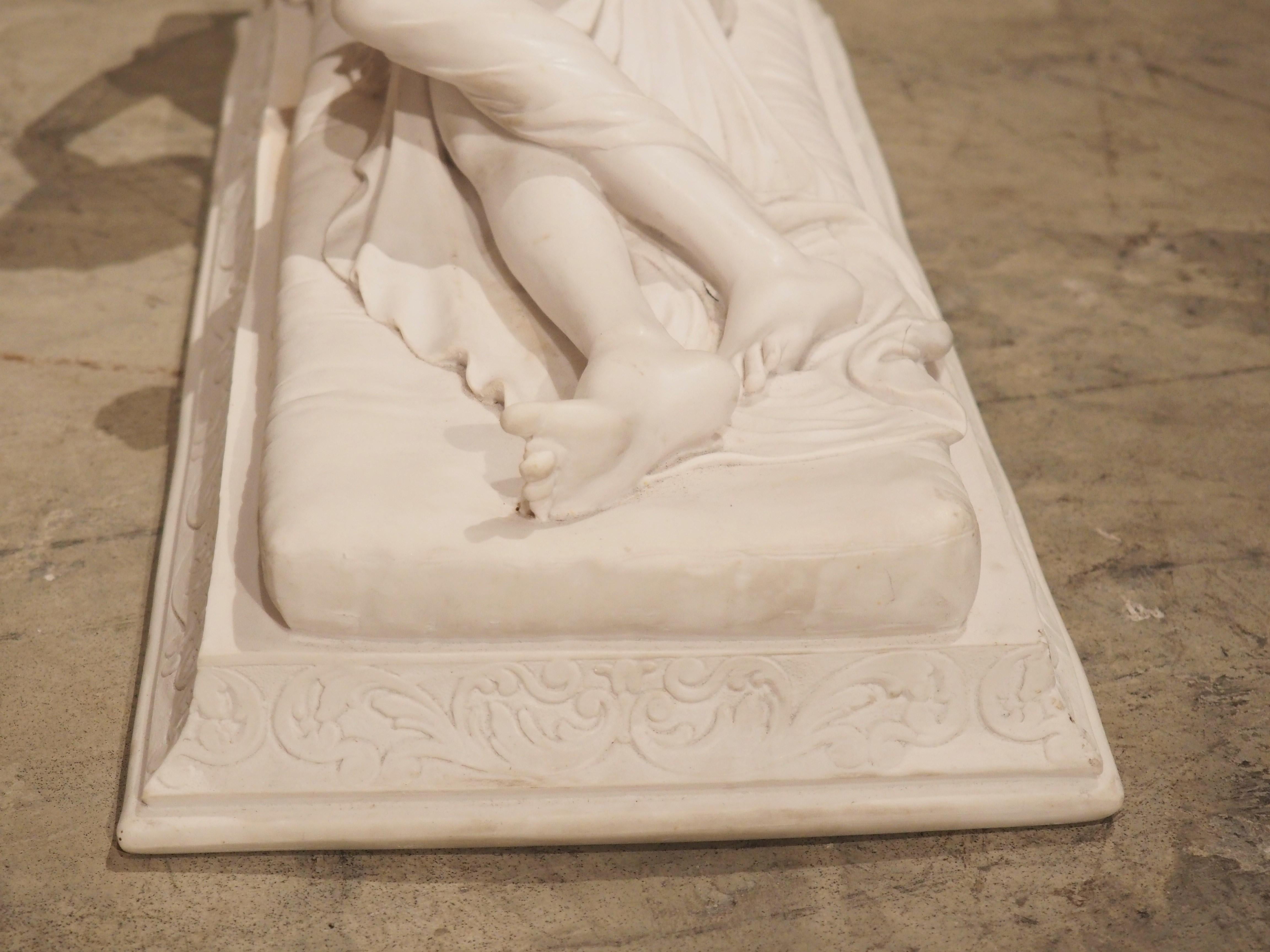 Neoclassical Cast Marble Sculpture, Paolina Bonaparte as Venus Victrix, C. 1950 In Good Condition In Dallas, TX
