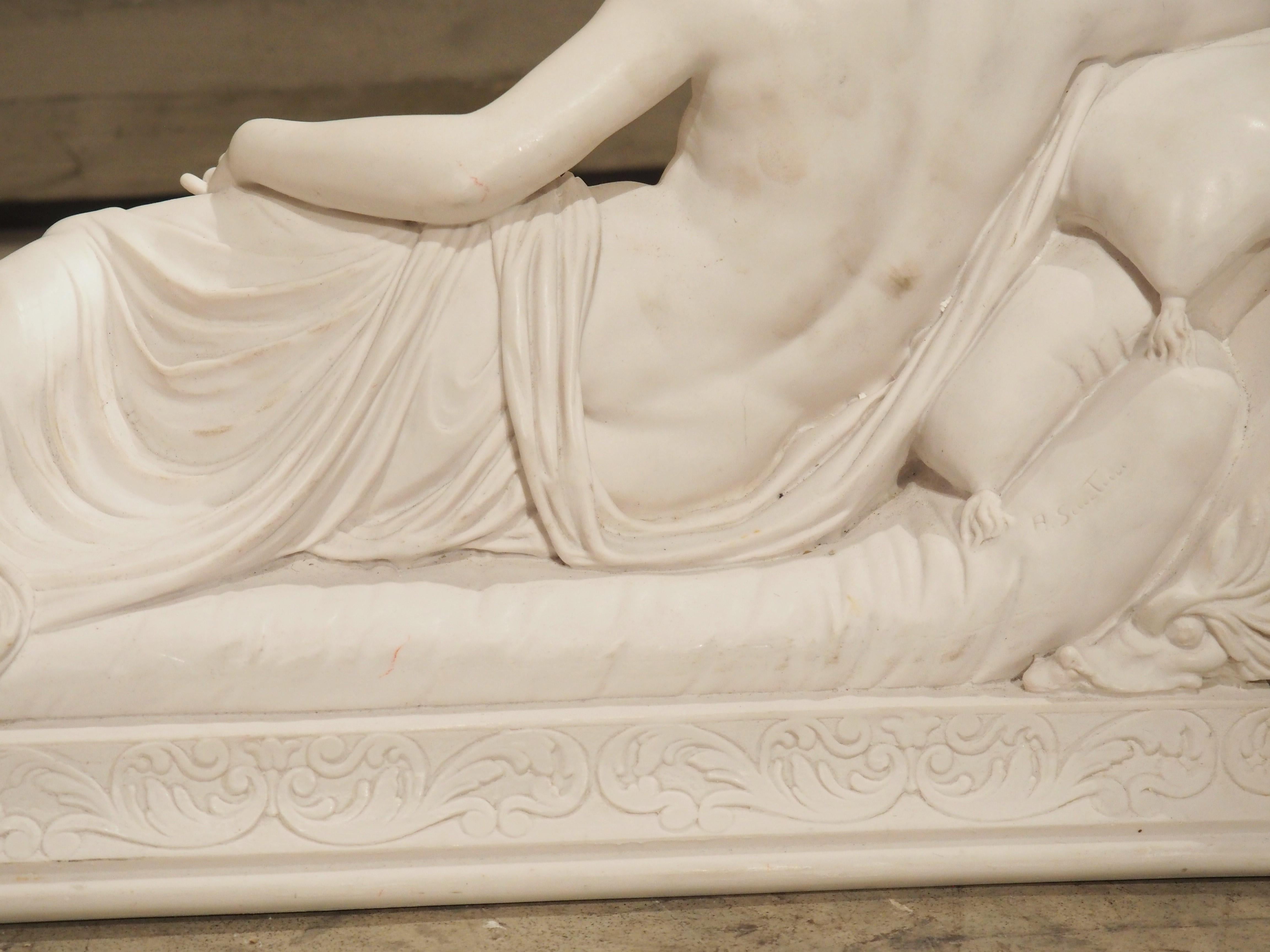 Neoclassical Cast Marble Sculpture, Paolina Bonaparte as Venus Victrix, C. 1950 3