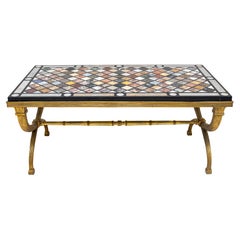 Neoclassical Marble Specimen Coffee Table