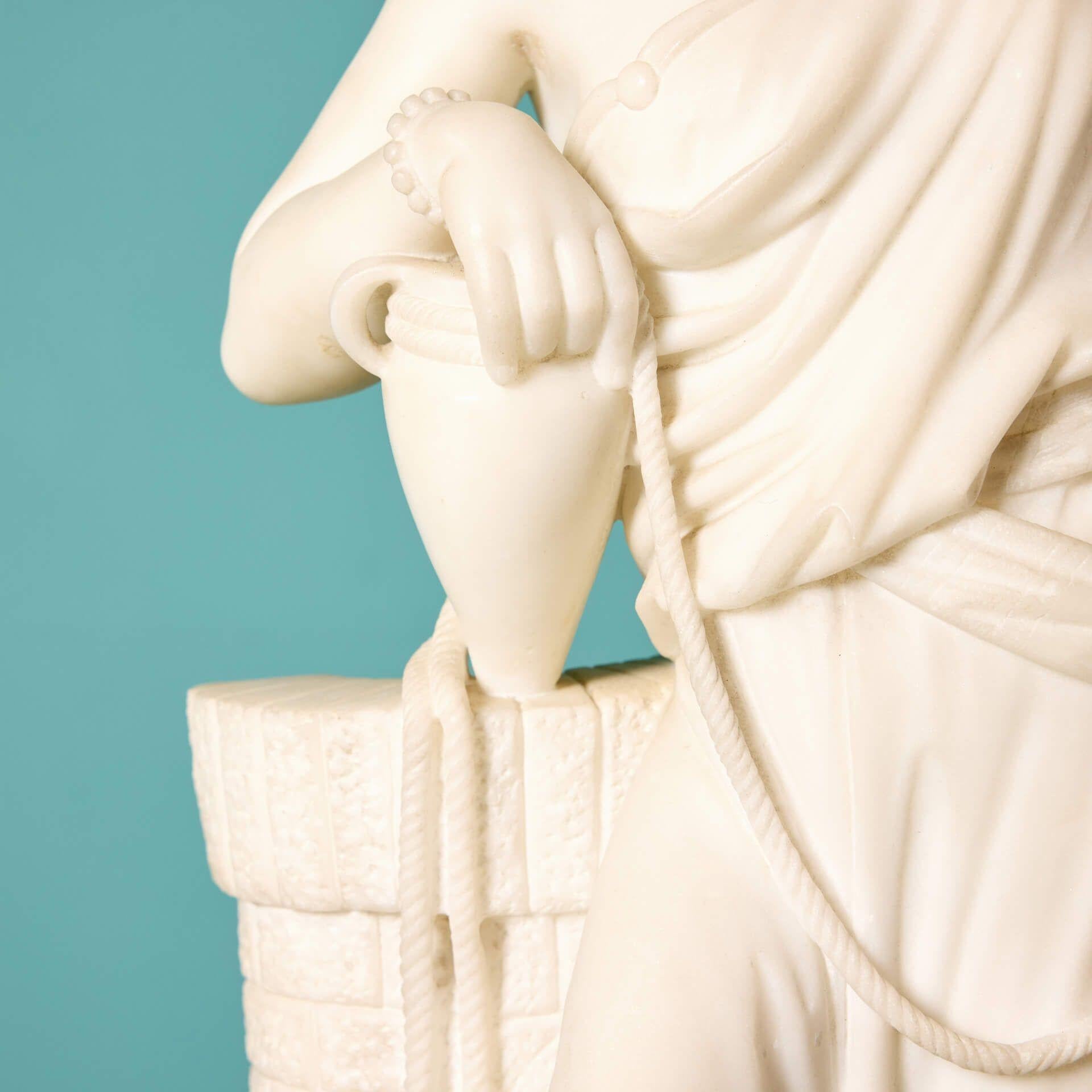 Neoklassizistische Marmorstatue der Rebecca aus dem Brunnen im Angebot 2