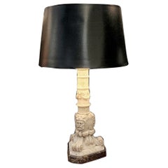 Neoclassical Marble Table Lamp Depicting Hercules, Portoro Base, Grand Tour