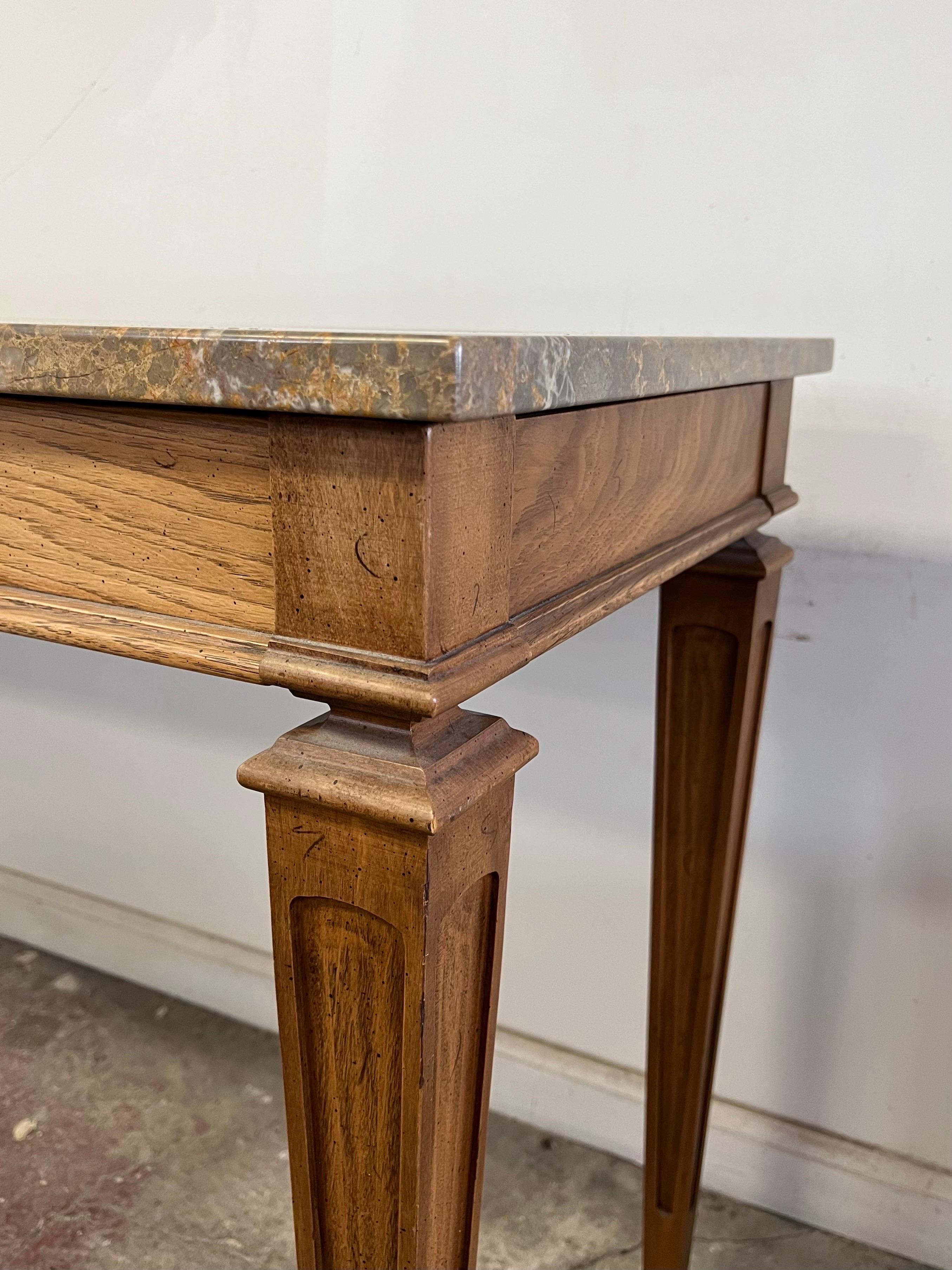 Portuguese Neoclassical Marble Top Console For Sale