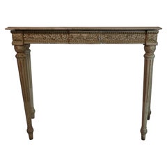 Neoclassical Marble Top Console Table Waldorf Astoria