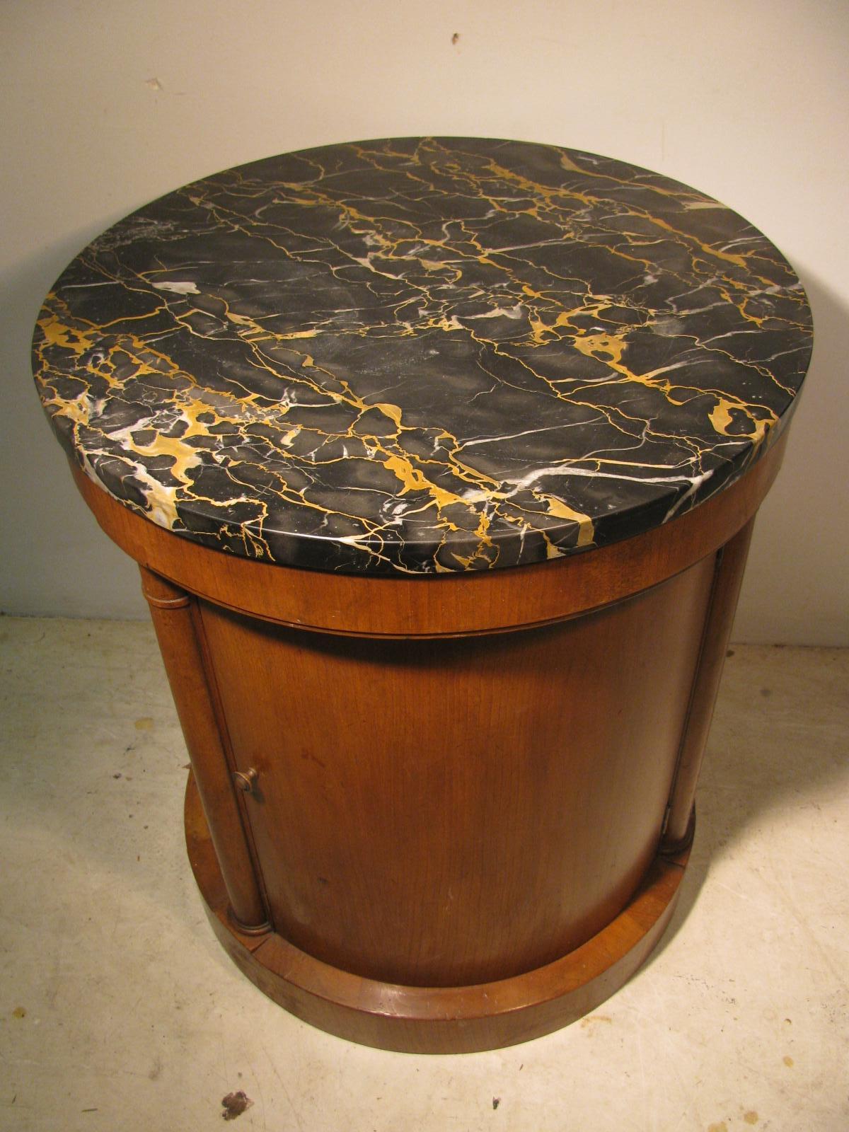 Neoclassical Marble Top Round Side Table Bar Baker Furniture at 1stDibs rounded top