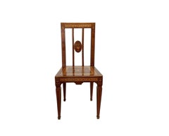 Neoklassizistischer Schreibtischstuhl mit Intarsien im Stil von Giuseppe Maggiolini, Italien