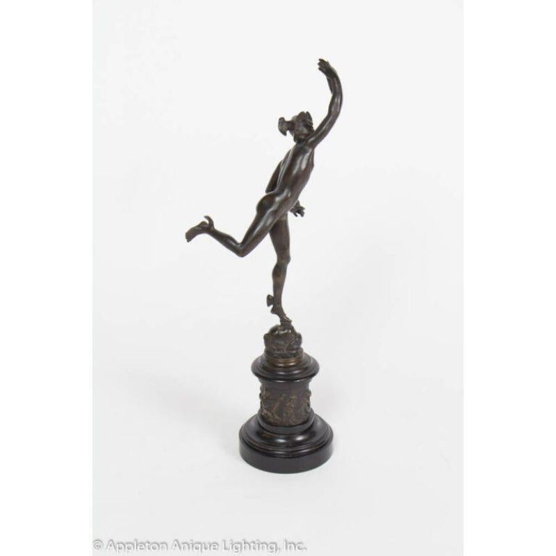 Unknown Neoclassical Mercury Figurine in Bronze