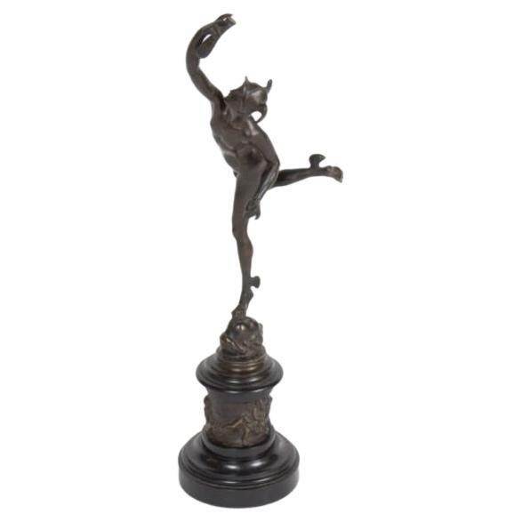 Figurine néoclassique Mercure en bronze