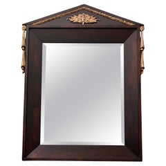 Neoclassical Military Rosewood Mirror