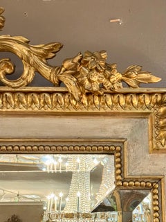 Neoclassical mirror with parcel paint and parcel gilt finish