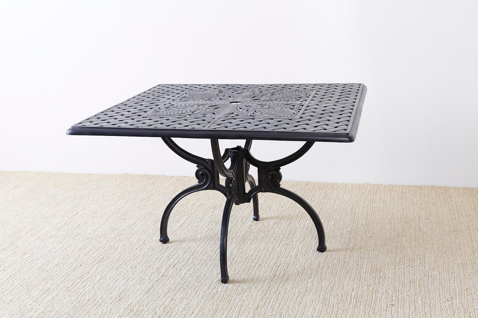 Hand-Crafted Neoclassical Molla Style Cast Aluminium Garden Dining Table