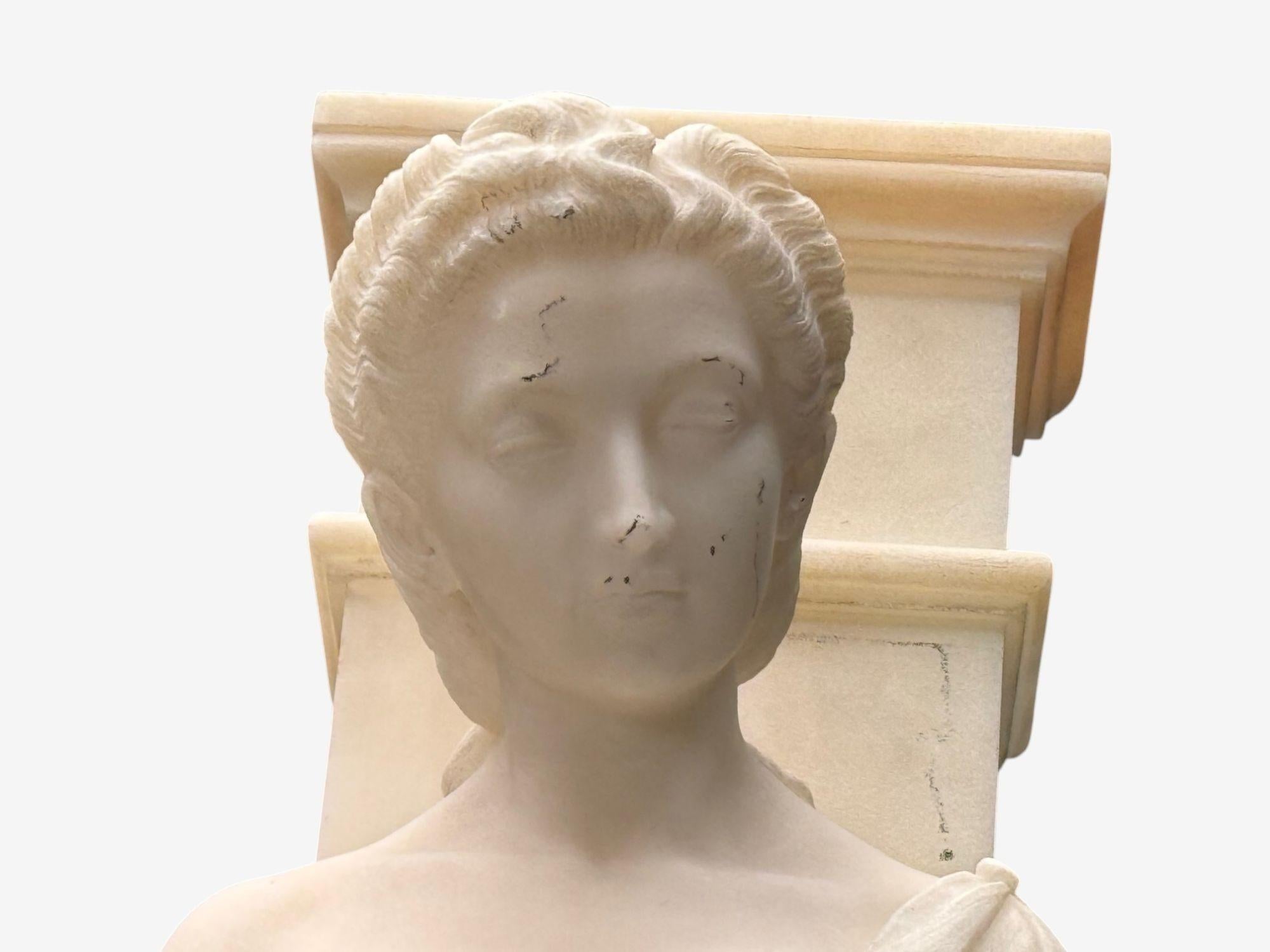 Néoclassique, Mère et enfants, sculptures en marbre, Italie, années 1920 en vente 7