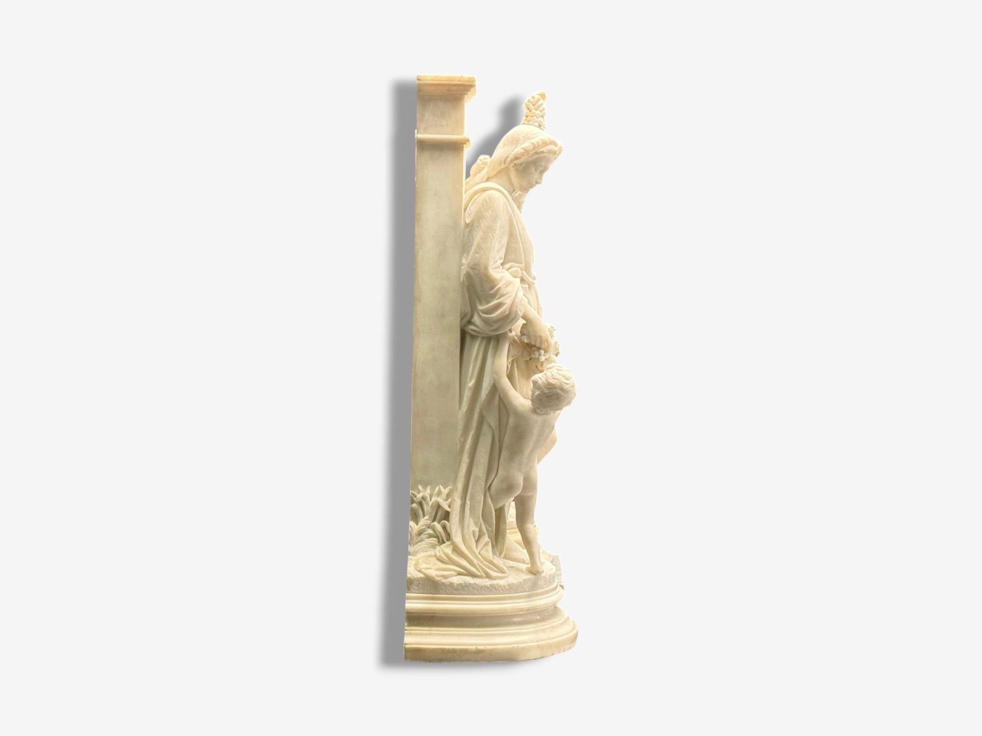 Néoclassique, Mère et enfants, sculptures en marbre, Italie, années 1920 en vente 10