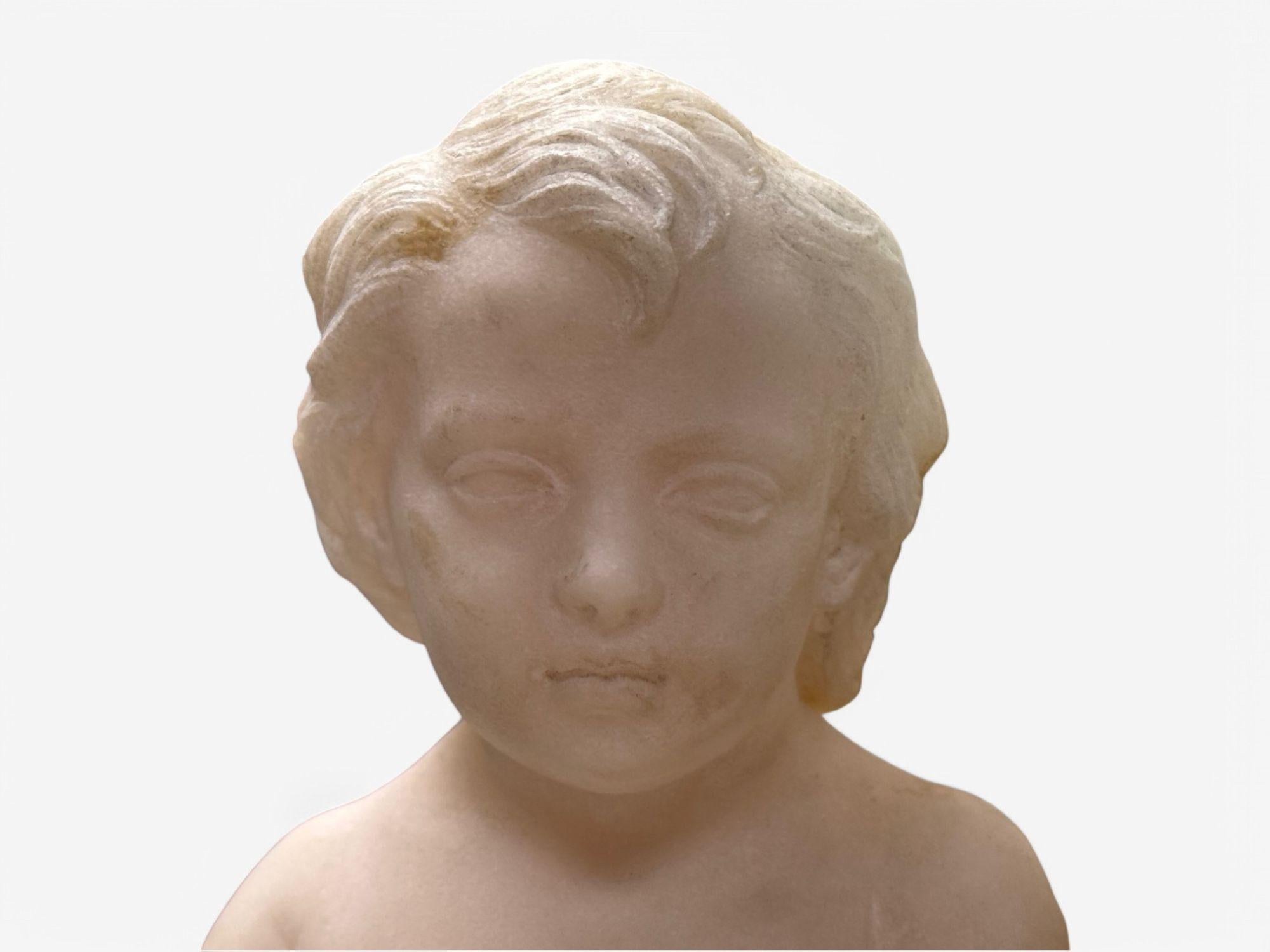 Néoclassique, Mère et enfants, sculptures en marbre, Italie, années 1920 en vente 11