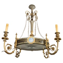 Neoclassical motif chandelier