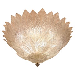 Retro Neoclassical Murano glass flush-mount chandelier