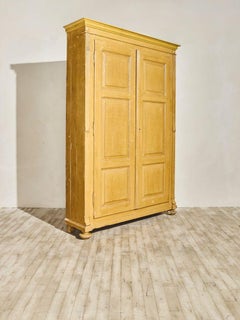 Neoclassical Mustard Cabinet