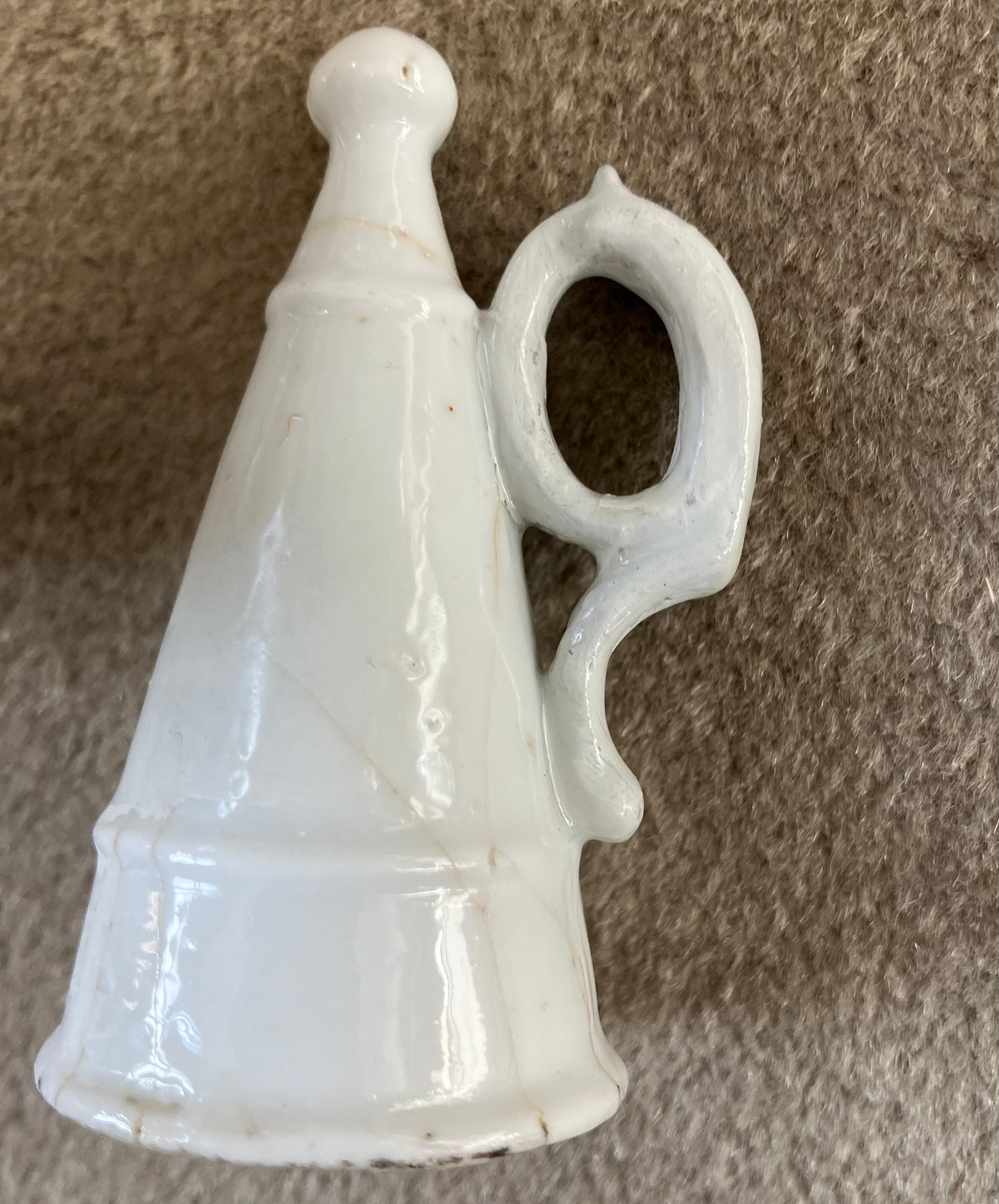 Neoclassical Naples White Porcelain Candlestick For Sale 2