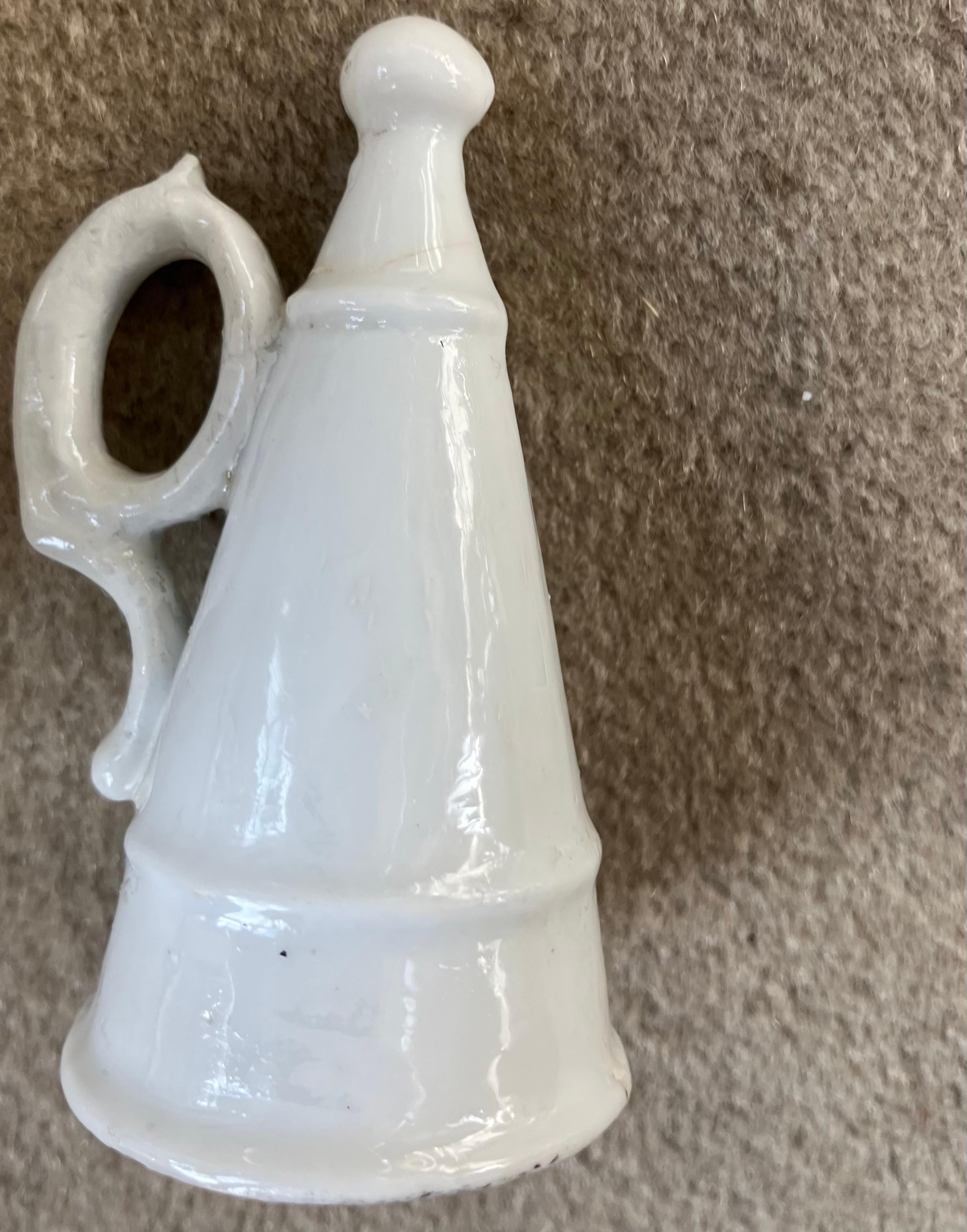 Neoclassical Naples White Porcelain Candlestick For Sale 3