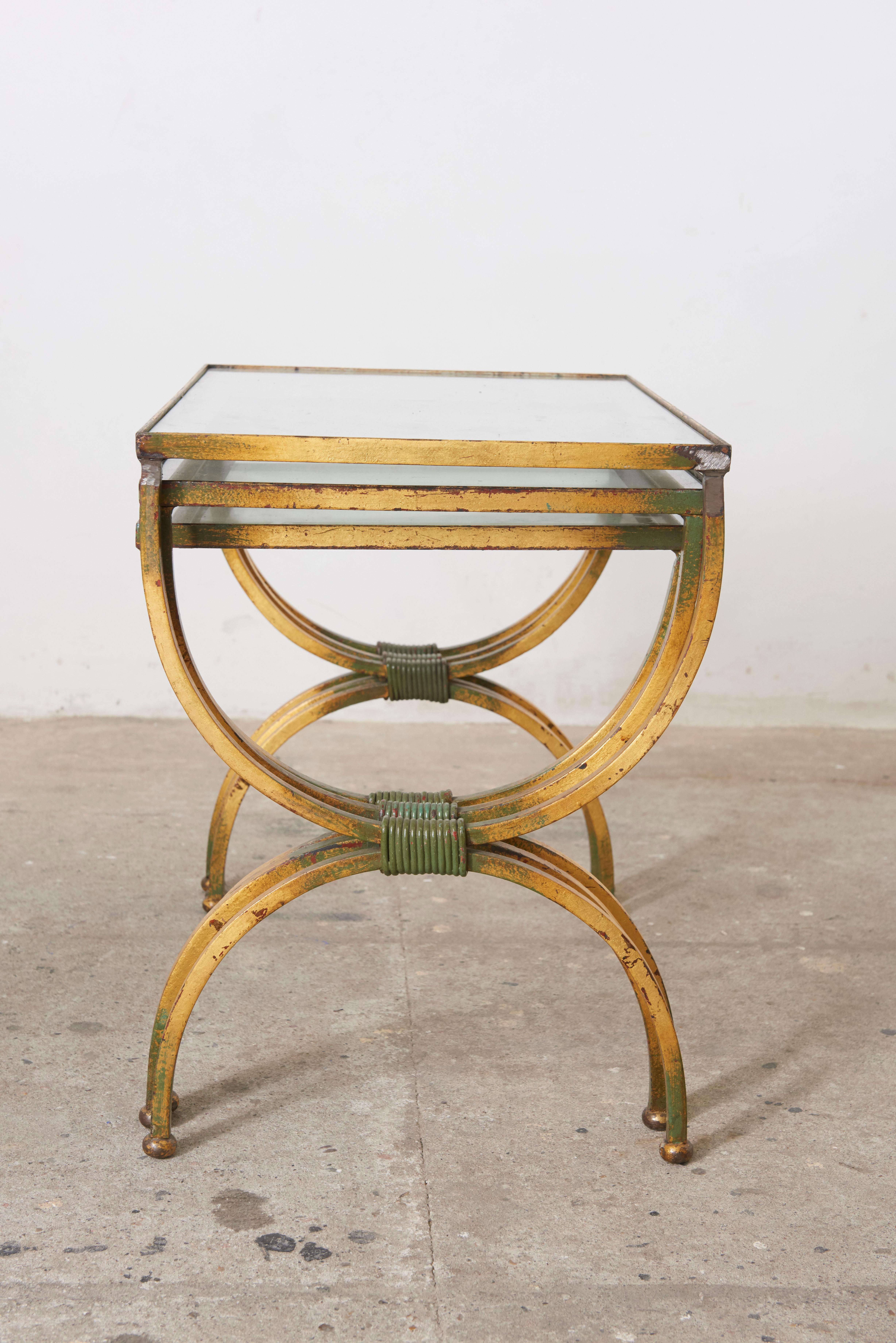 French Neoclassical Nesting Tables, France, 1950s For Sale