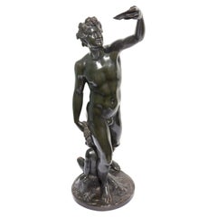 Neoclassical Nude Sculpture of a Young Bacchus by Elias Hutter, 19th Century