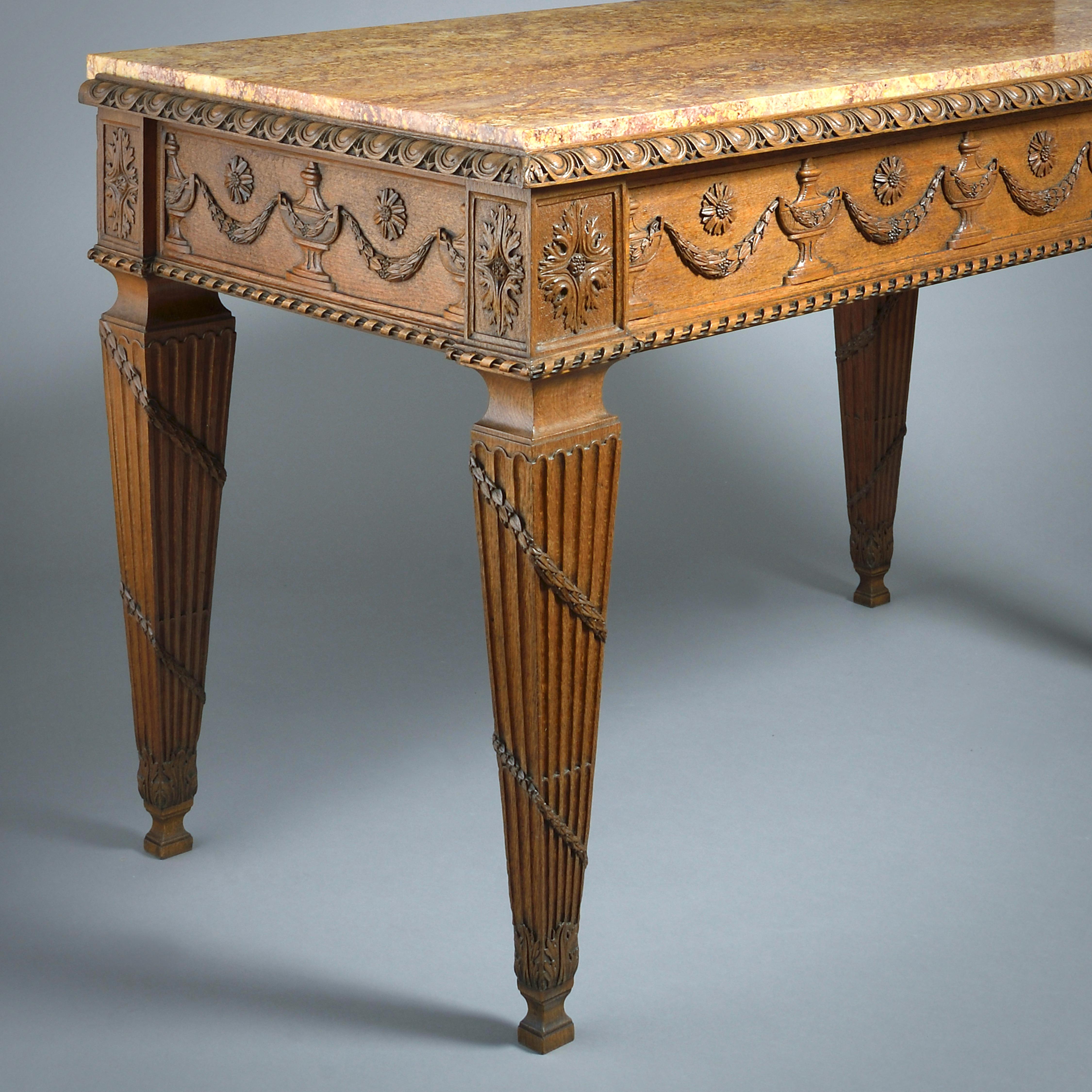 Neoclassical Oak Side Table, Low Countries Or Alsace For Sale 5