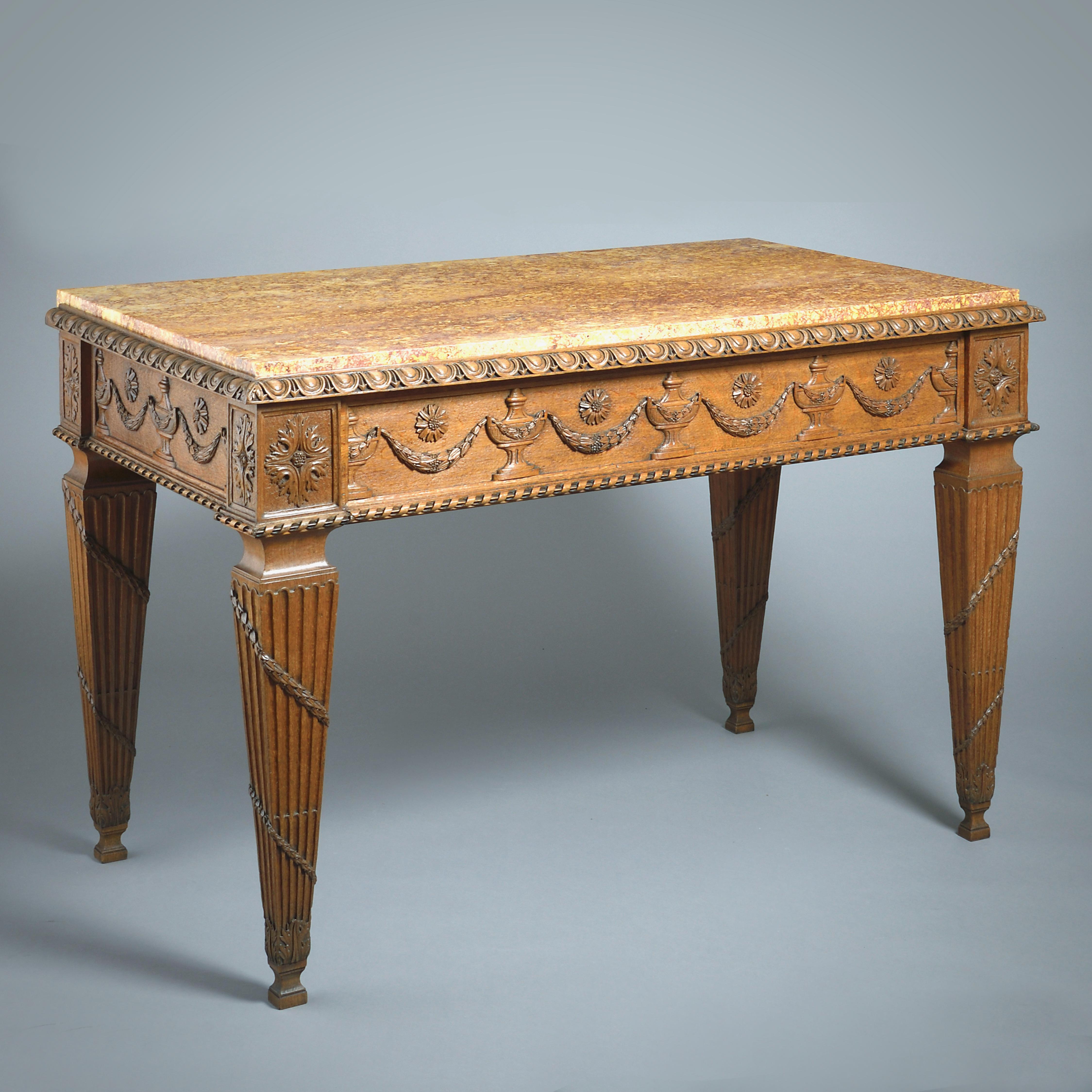 Neoclassical Oak Side Table, Low Countries Or Alsace In Good Condition For Sale In London, GB