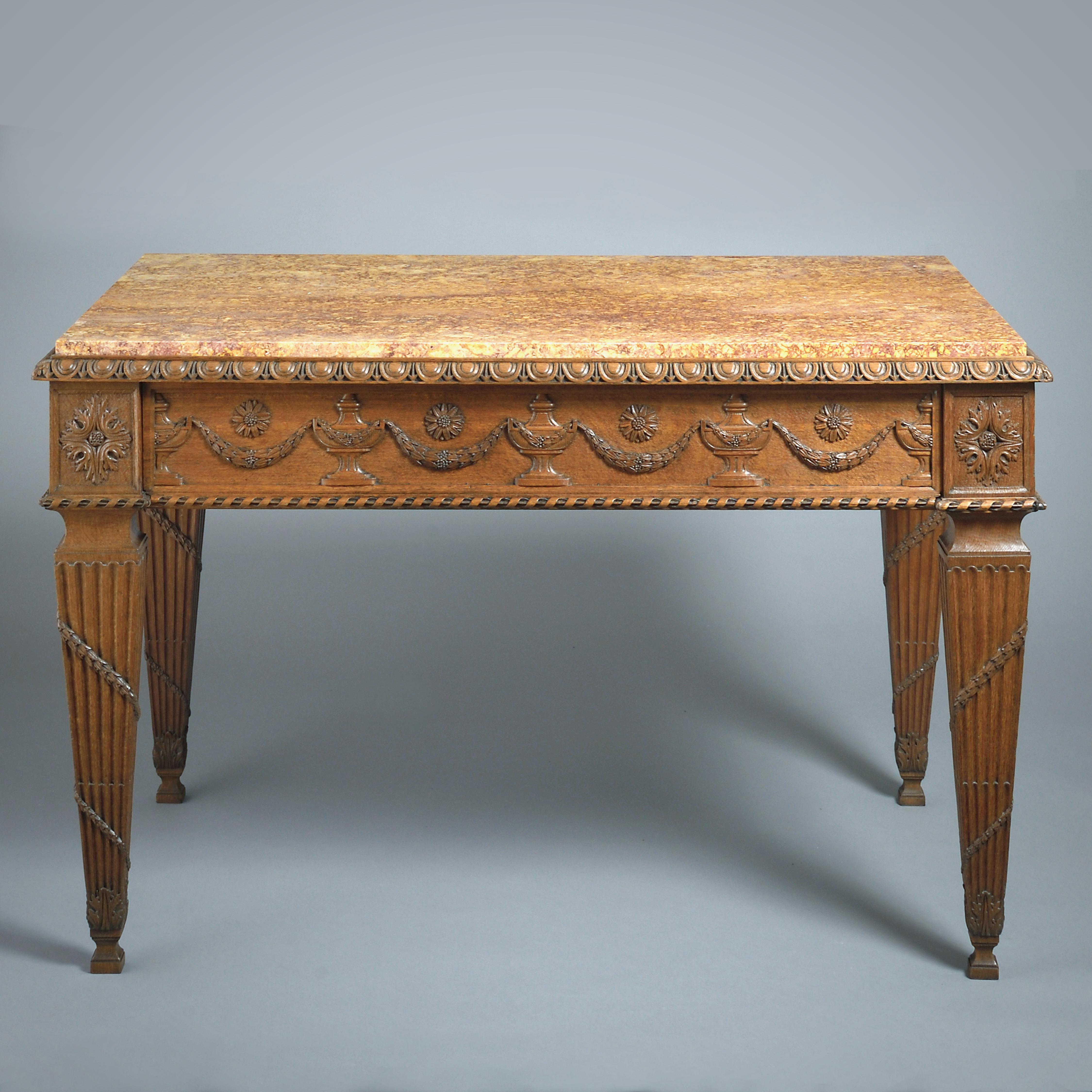 18th Century and Earlier Neoclassical Oak Side Table, Low Countries Or Alsace For Sale