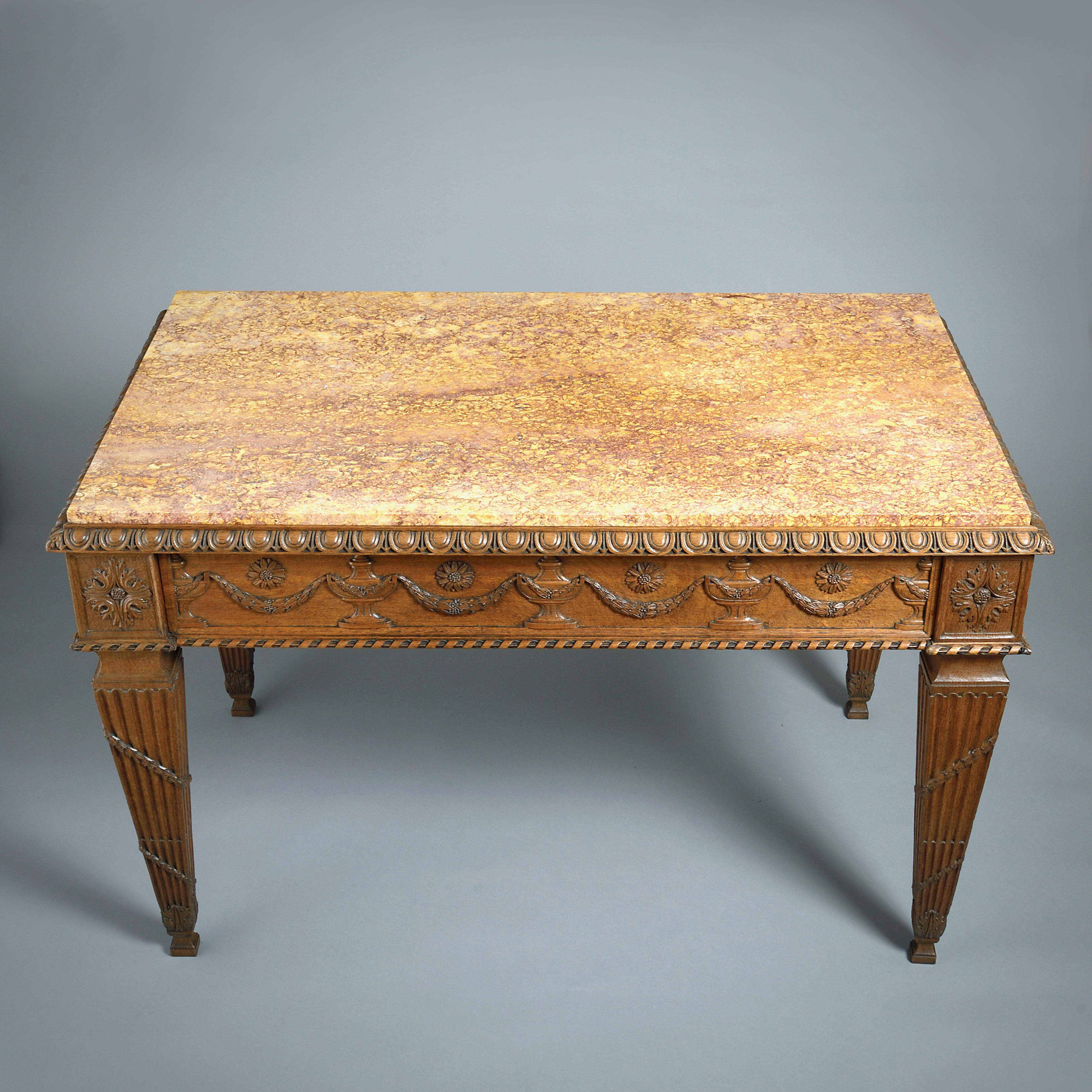 Neoclassical Oak Side Table, Low Countries Or Alsace For Sale 1