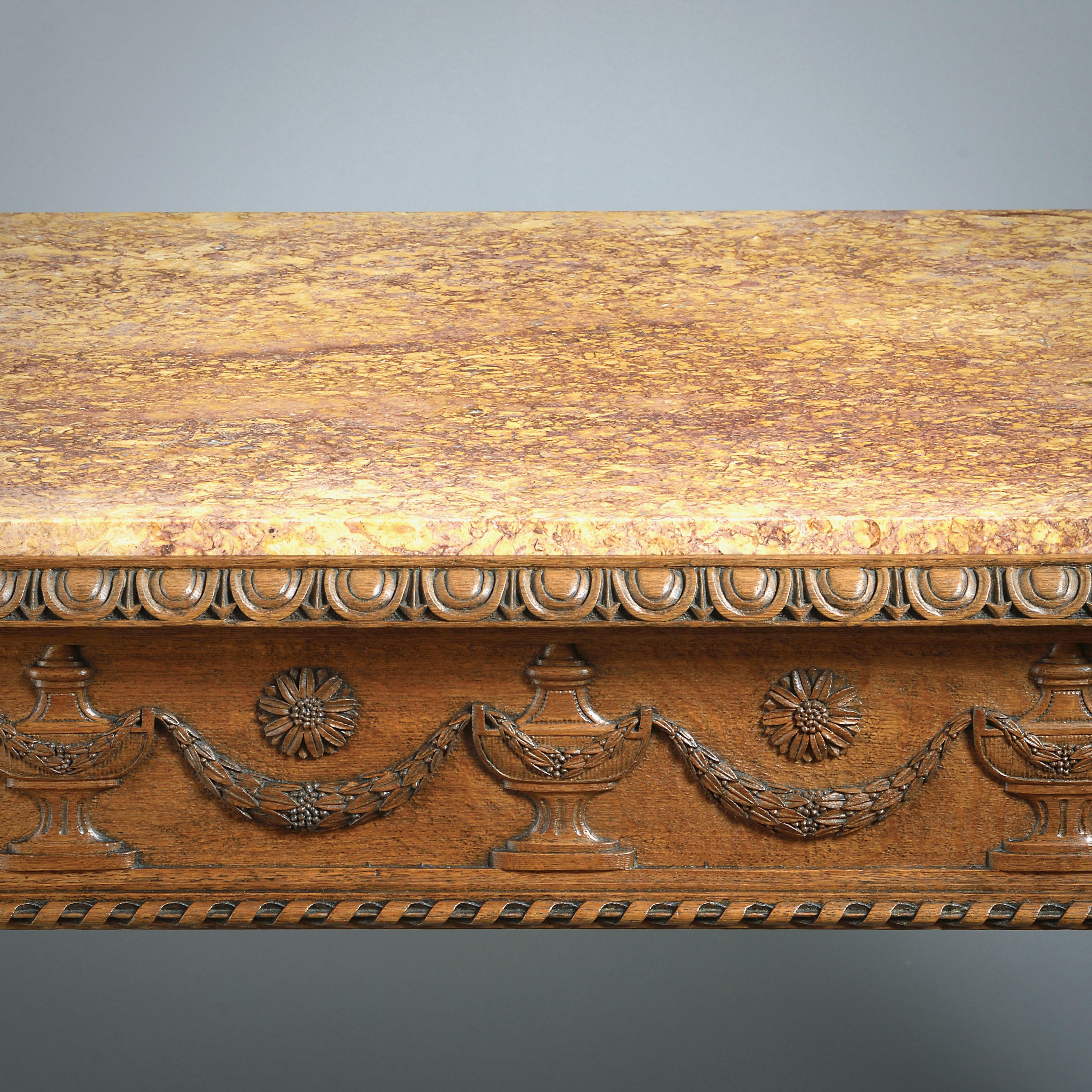 Neoclassical Oak Side Table, Low Countries Or Alsace For Sale 2