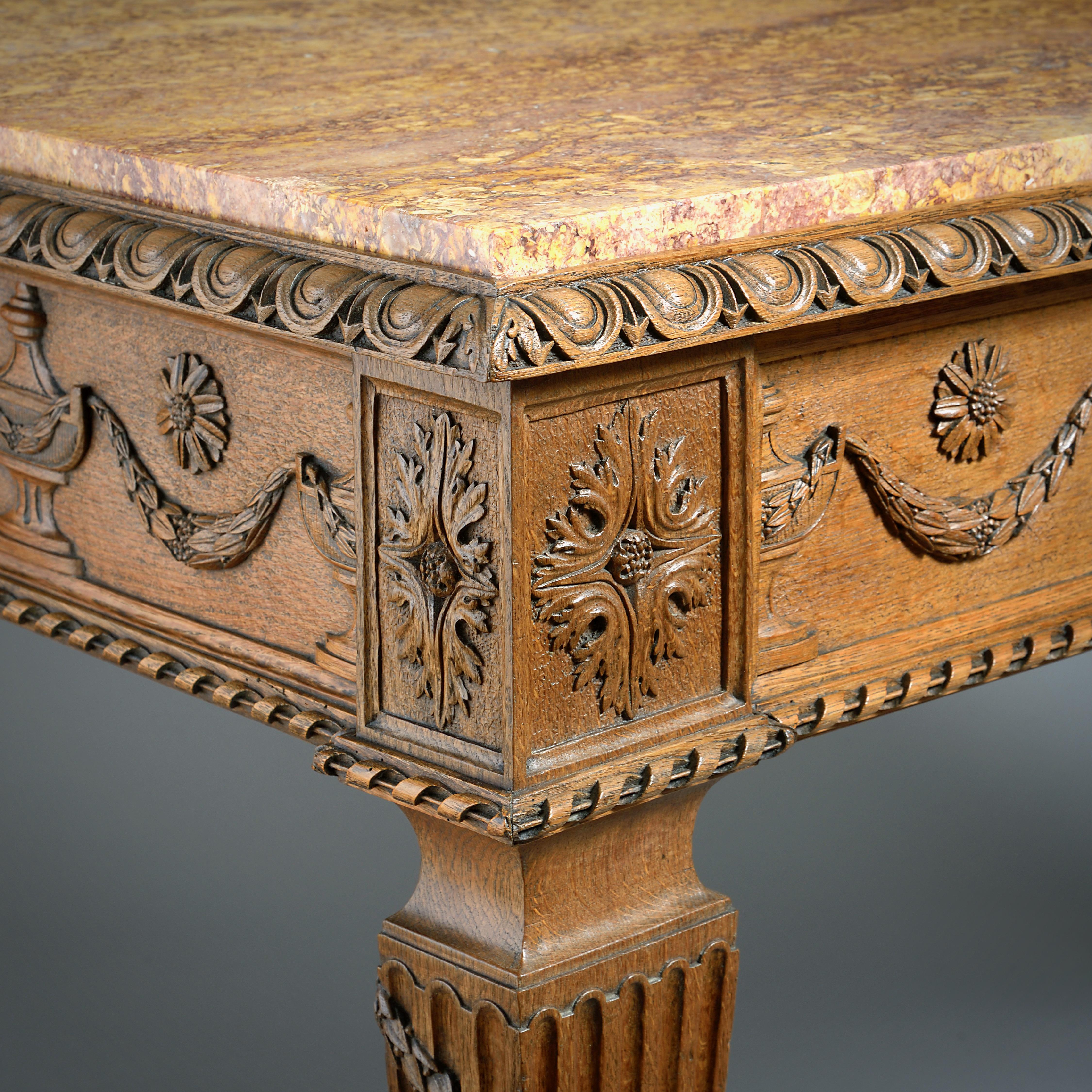 Neoclassical Oak Side Table, Low Countries Or Alsace For Sale 4
