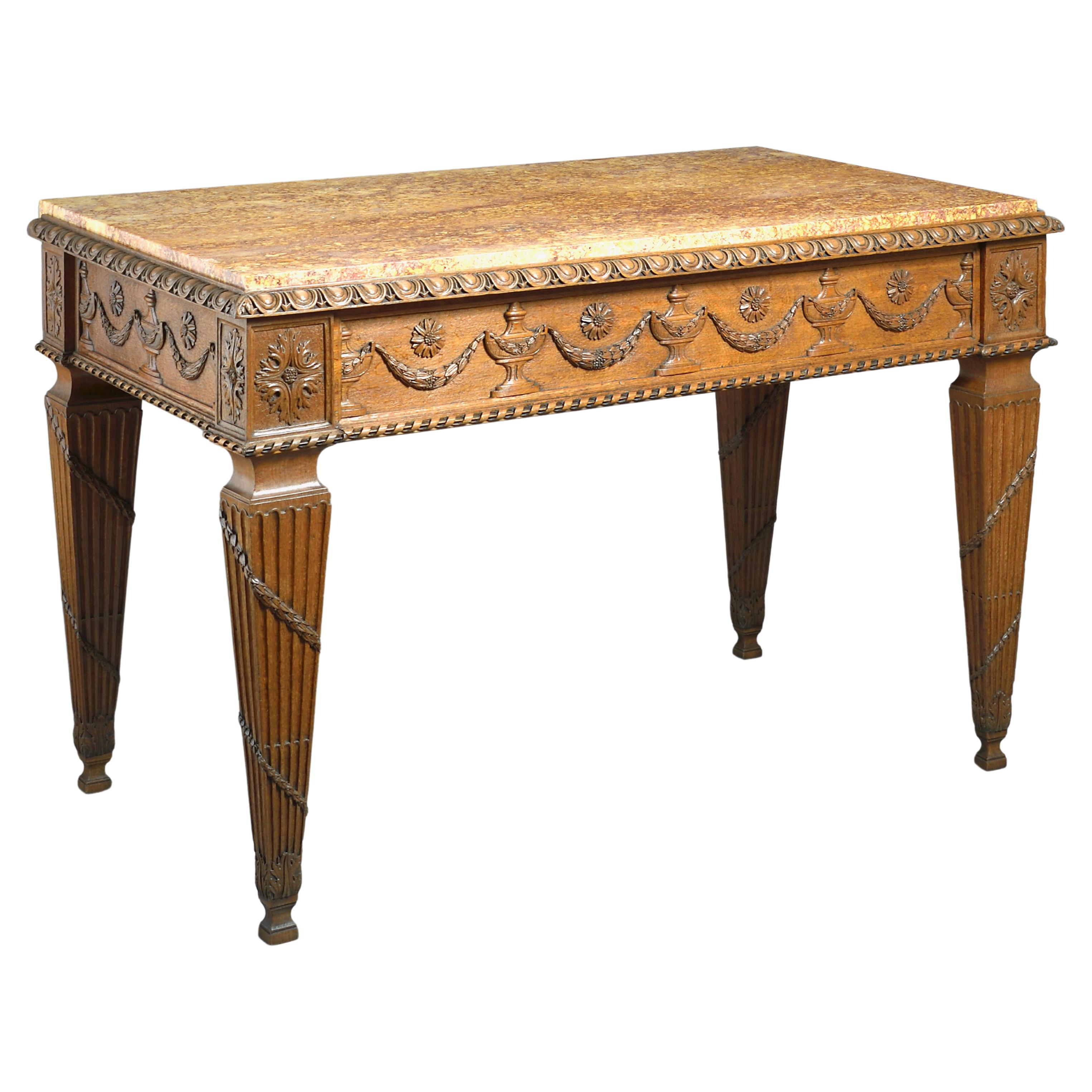 Table d'appoint néoclassique en chêne, Pays-Bas ou Alsace