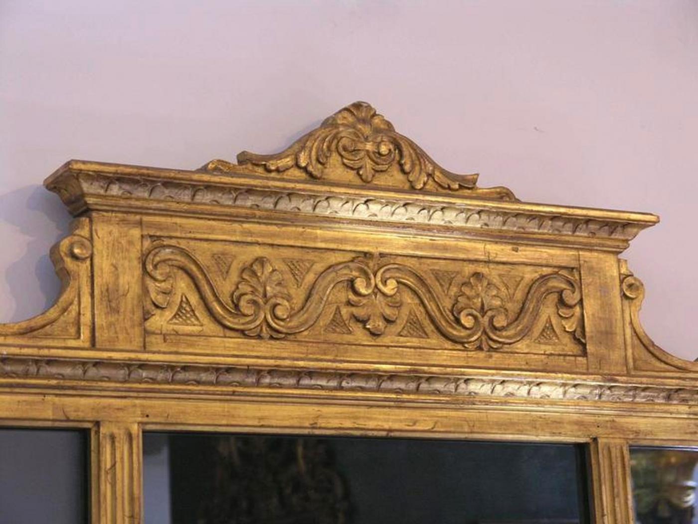 Neoclassical Overmantel Mirror - circa 1780 In Good Condition For Sale In Los Angeles, CA