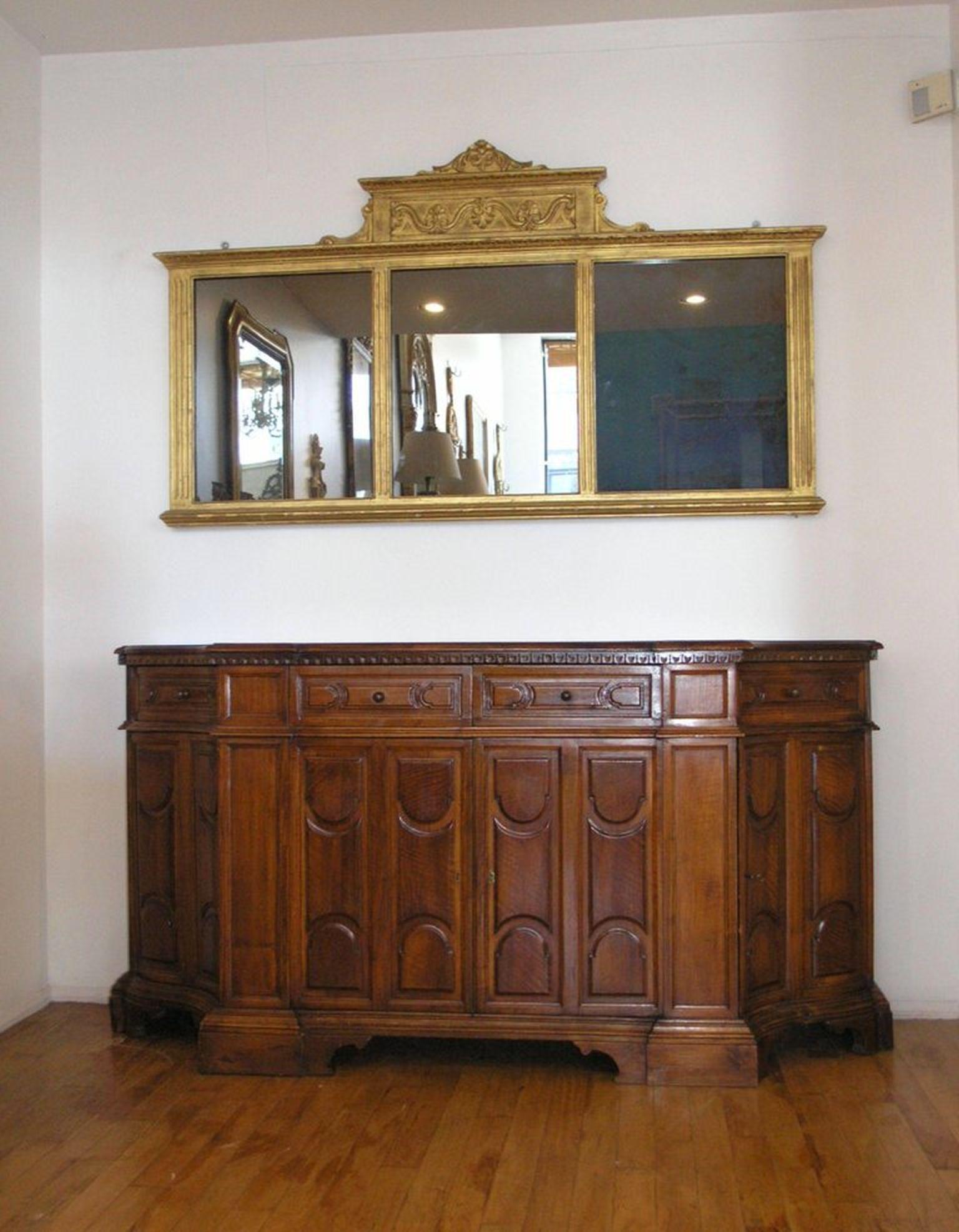 18th Century Neoclassical Overmantel Mirror For Sale