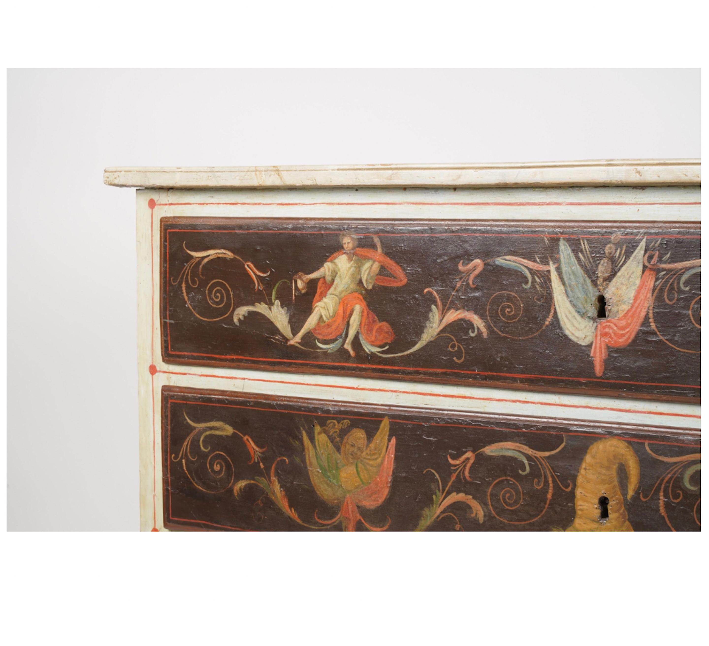 Italian Neoclassical Painted Commode For Sale