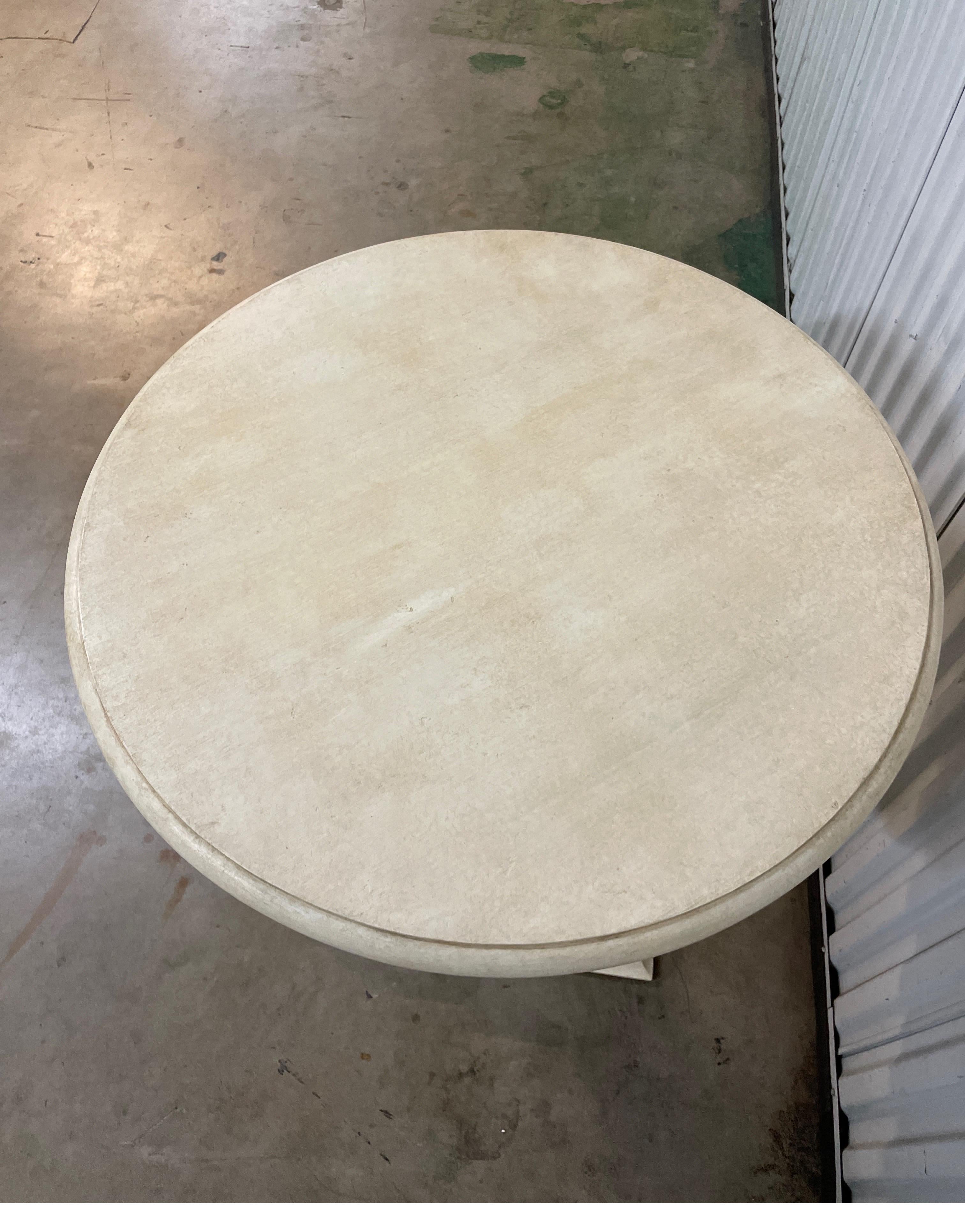 Neoclassical Painted Round Pedestal Table 3