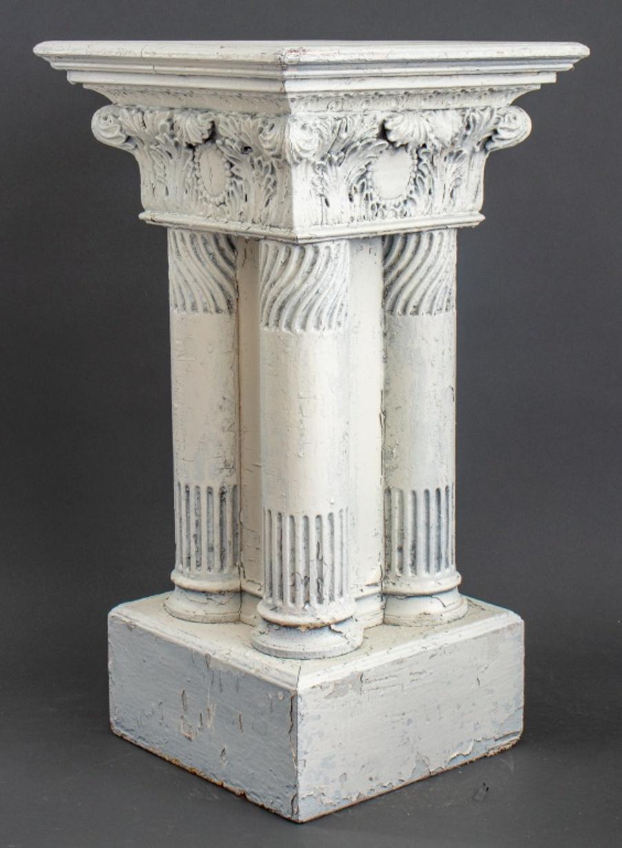 20th Century Neoclassical Painted Wood Pedestal / Plant Stand
