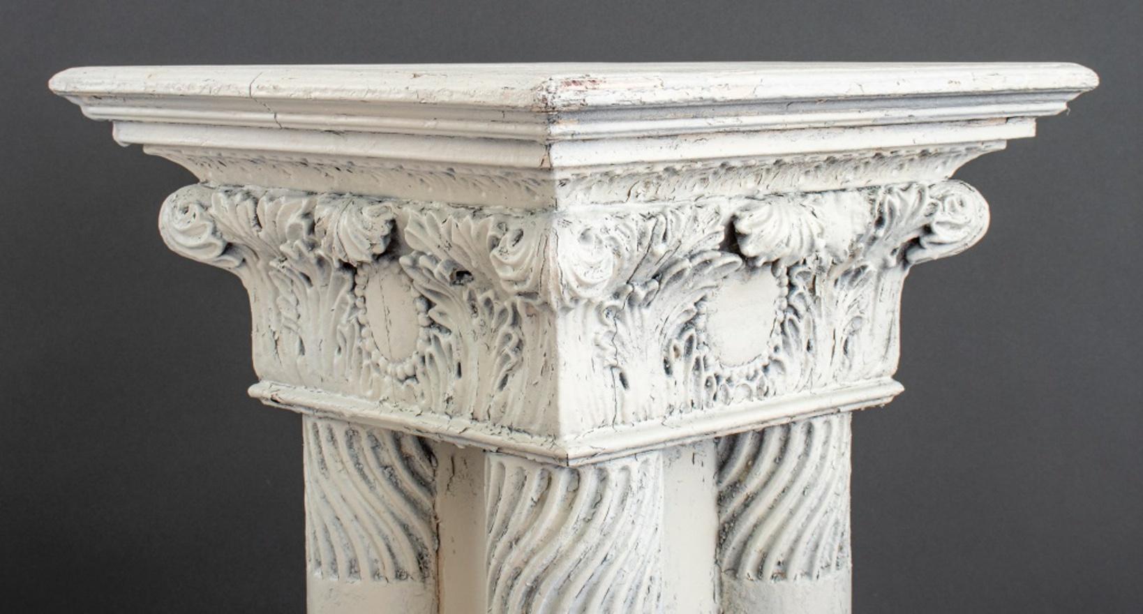 Neoclassical Painted Wood Pedestal / Plant Stand 2
